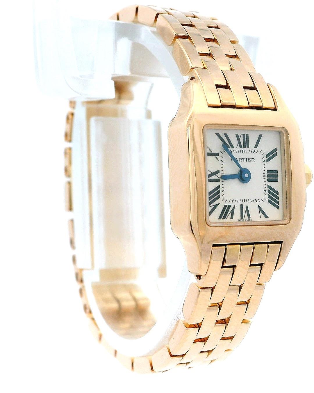Cartier Santos Mini Demoiselle W25077X9 18K Rose Gold Ladies Watch