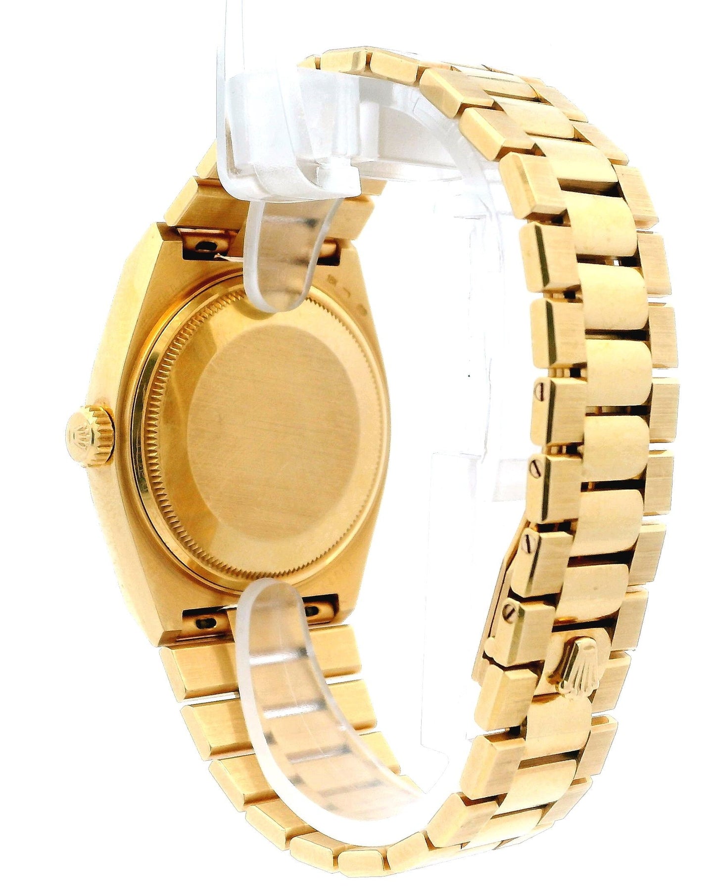 Rolex Day Date Oysterquartz 19018 18K Yellow Gold Burlwood Dial W/Papers