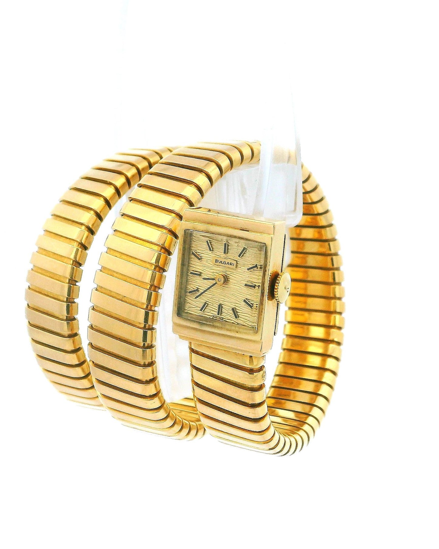 Bvlgari Tubogas 18K yellow gold case and bracelet vintage watch