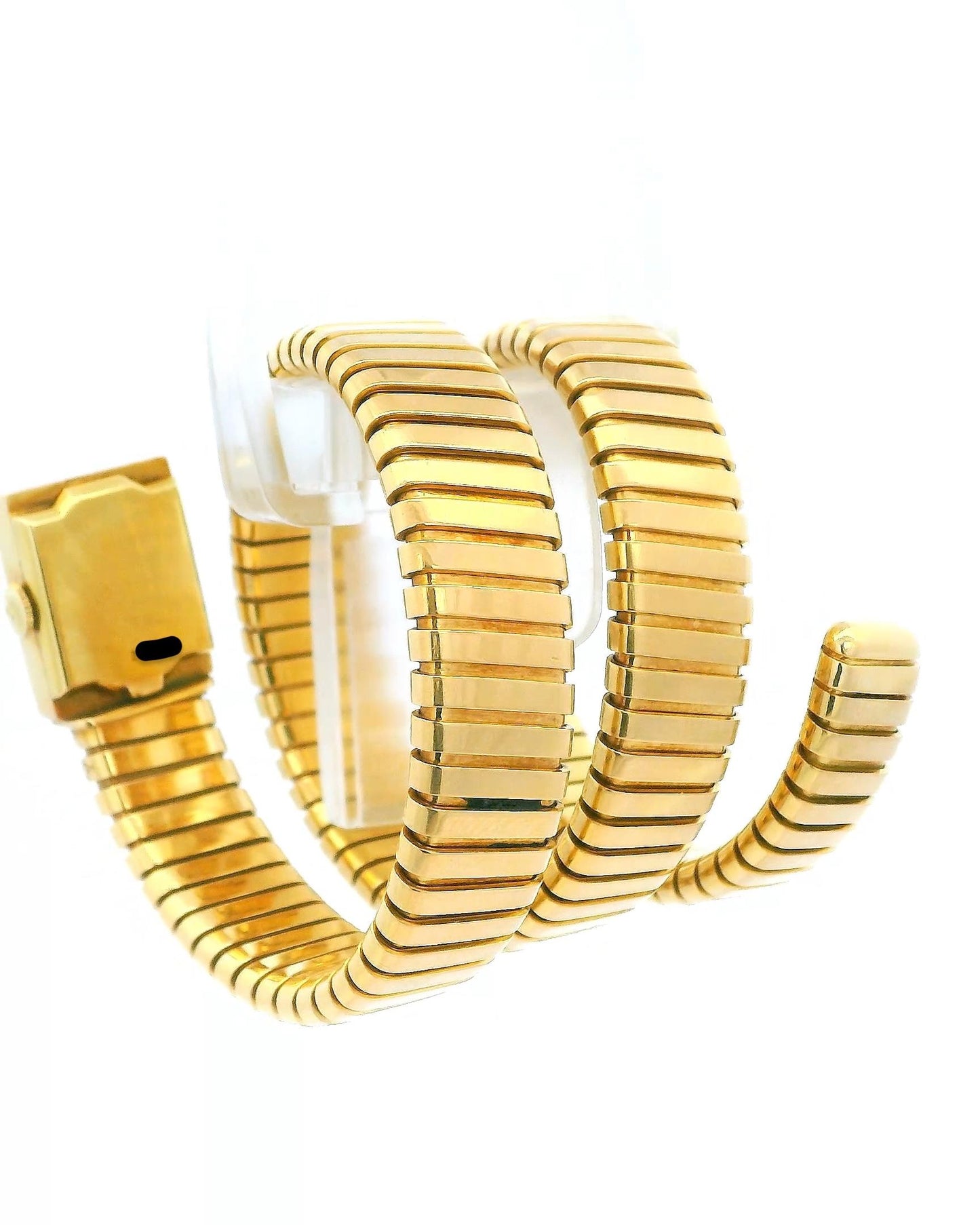 Bvlgari Tubogas 18K yellow gold case and bracelet vintage watch