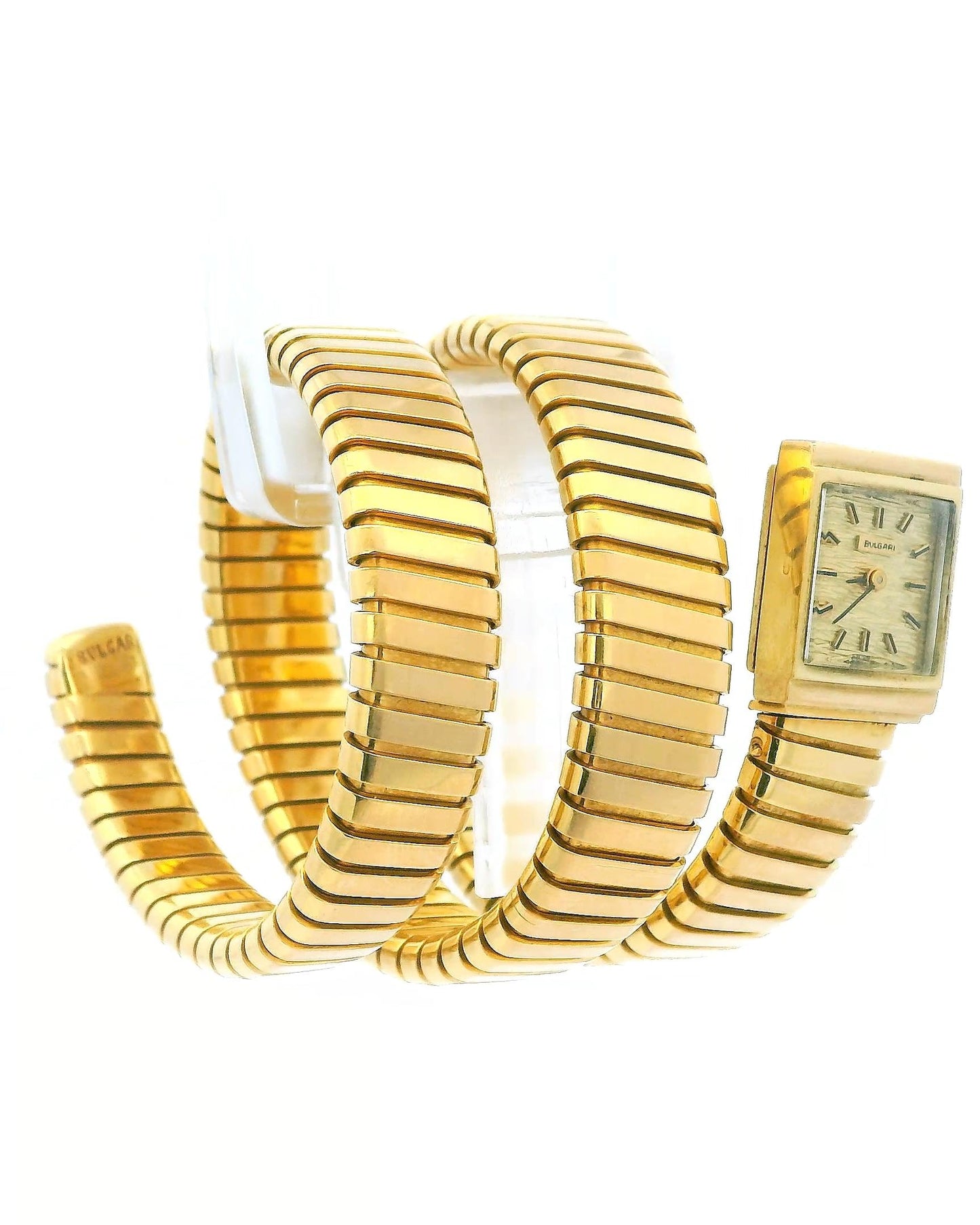 Bvlgari Tubogas 18K yellow gold case and bracelet vintage watch
