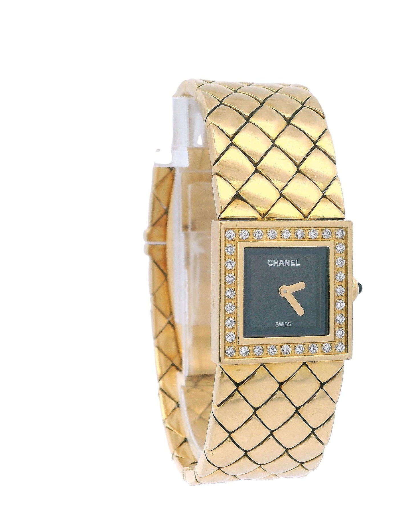 Chanel Matellasse Diamond Bezel 18K Yellow Gold Ladies Watch