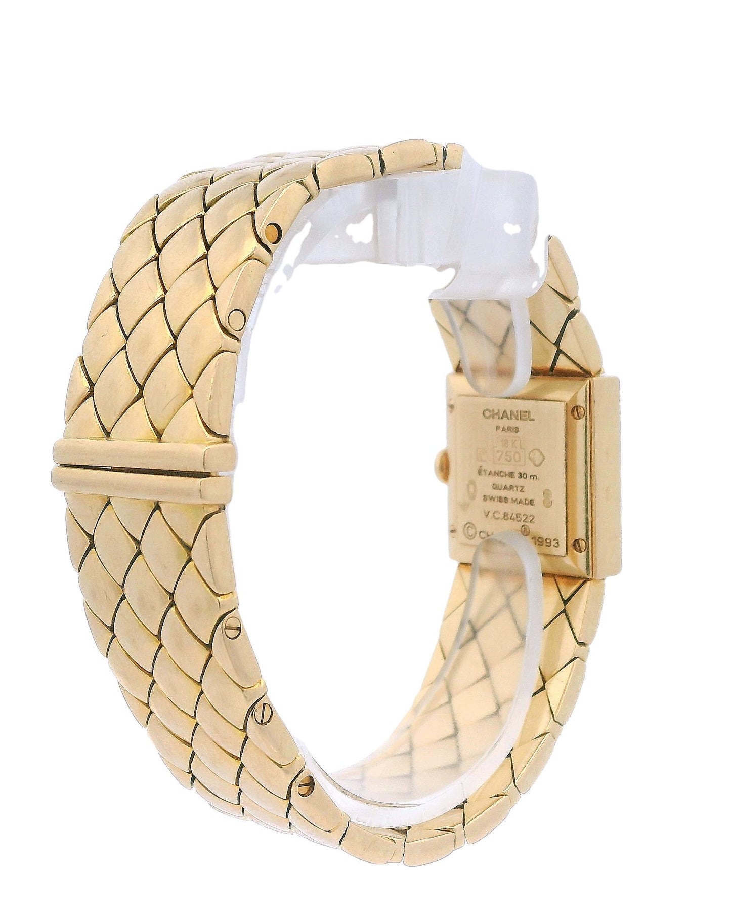 Chanel Matellasse Diamond Bezel 18K Yellow Gold Ladies Watch