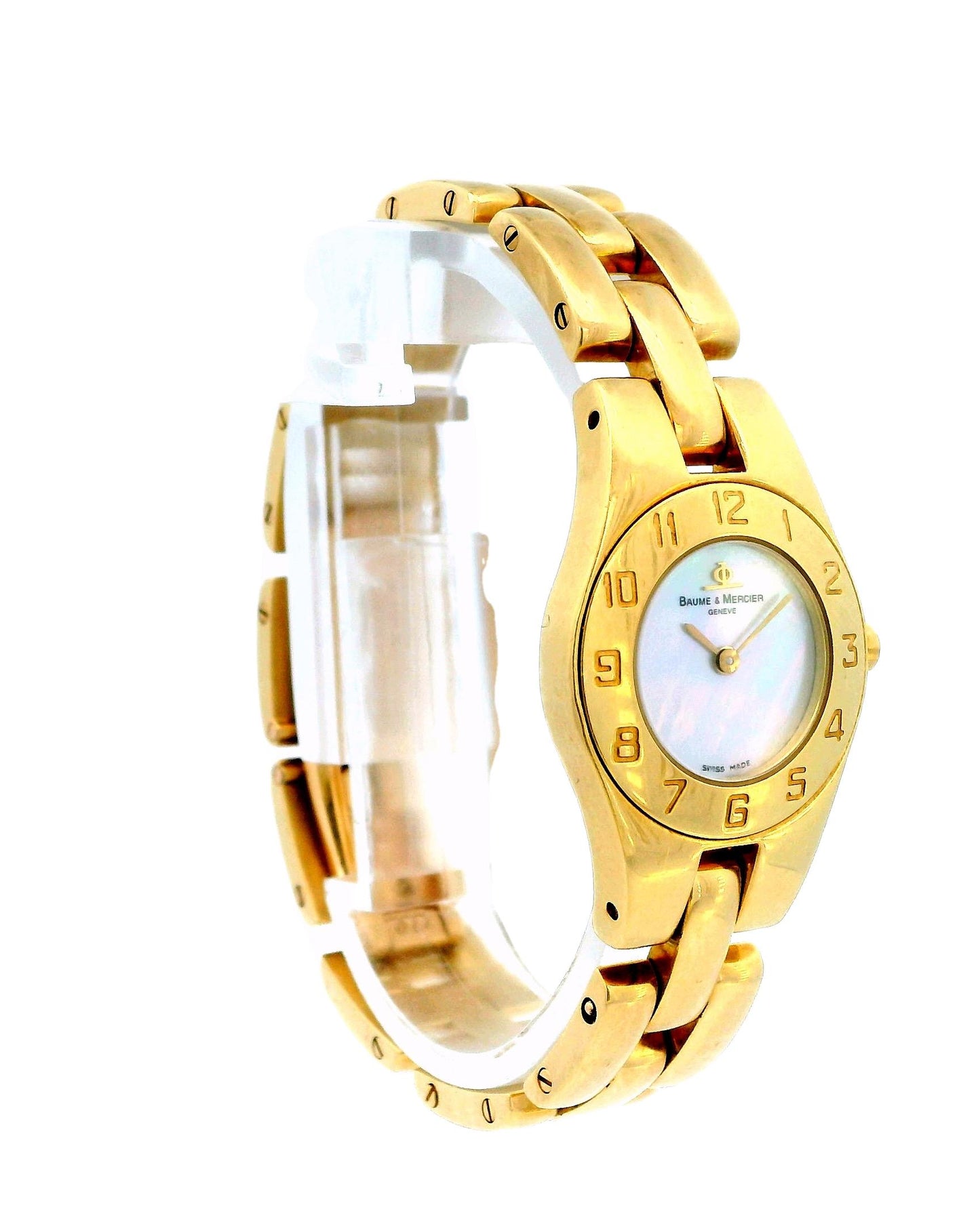 Baume & Mercier 18K Yellow Gold MOP Dial & Arabic Numeral Bezel