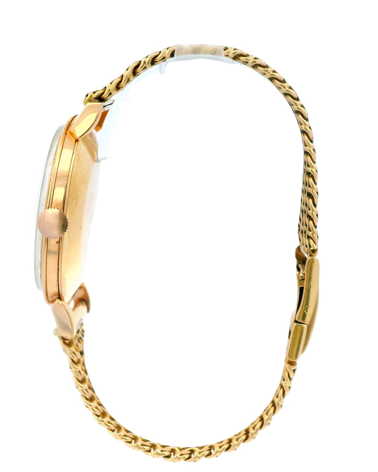 Omega 2714 Large Vintage 18K Rose Gold Custom Mesh Bracelet