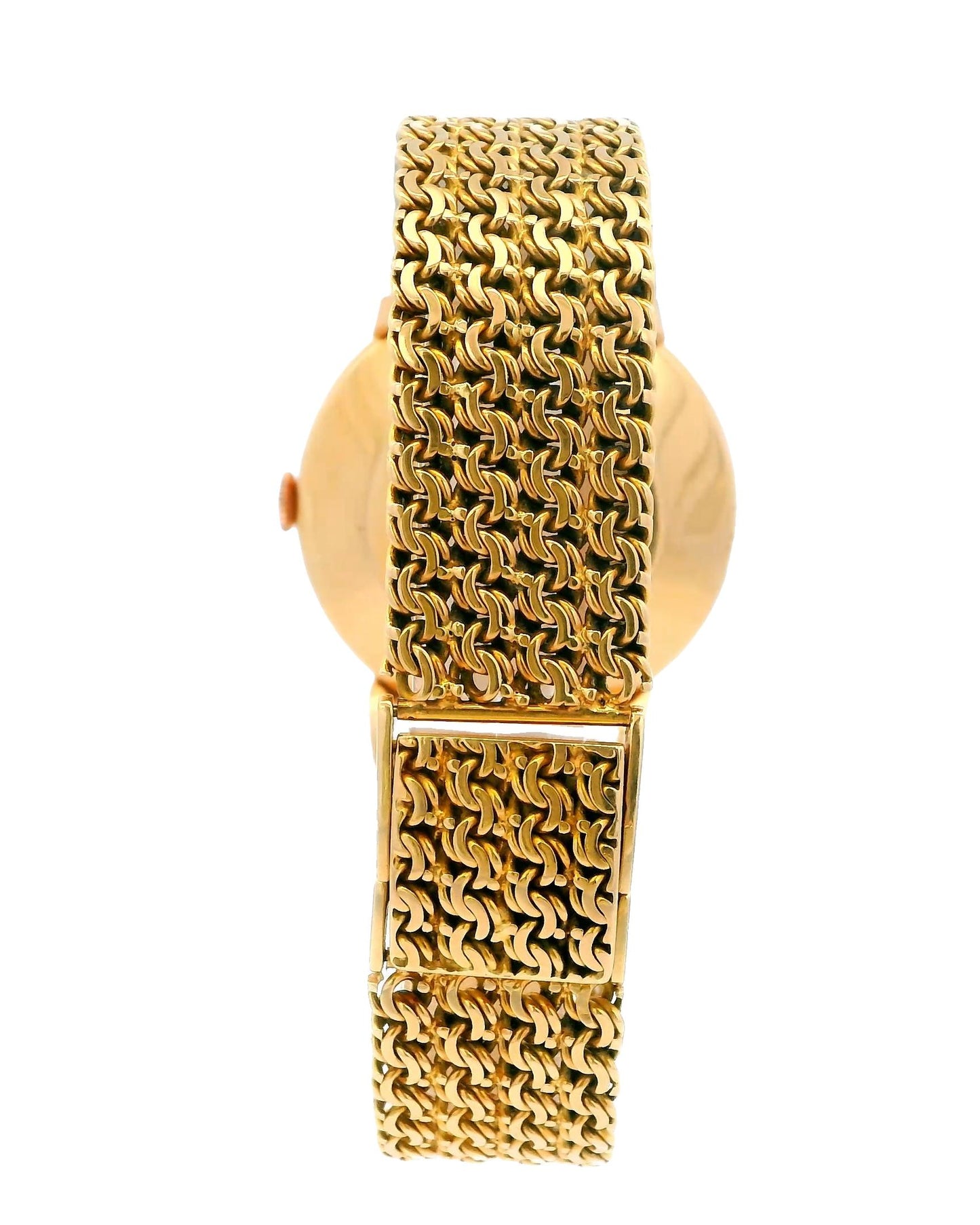 Omega 2714 Large Vintage 18K Rose Gold Custom Mesh Bracelet