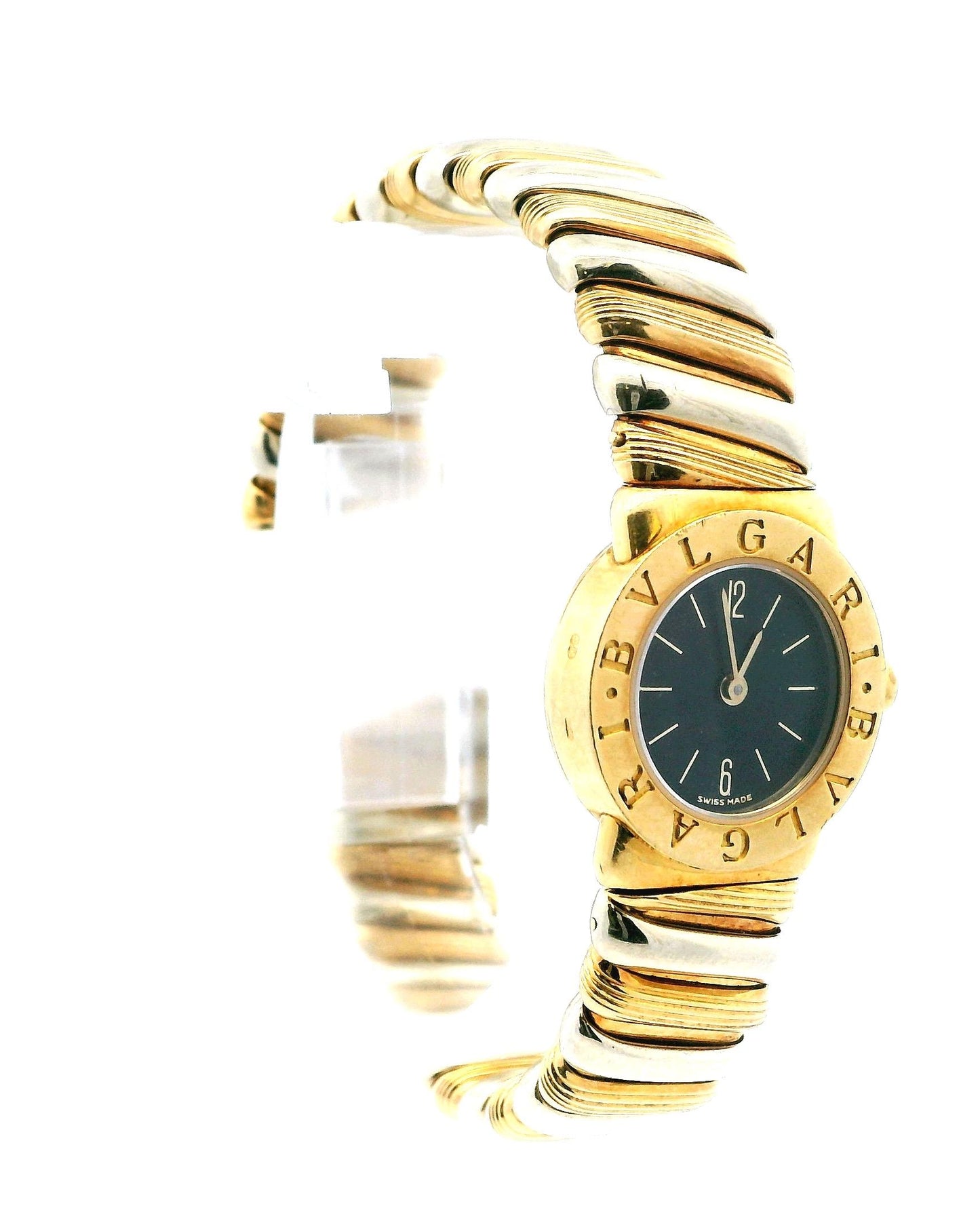 Bvlgari Tubogas BB19 2T 18K Yellow & White Gold Ladies Watch