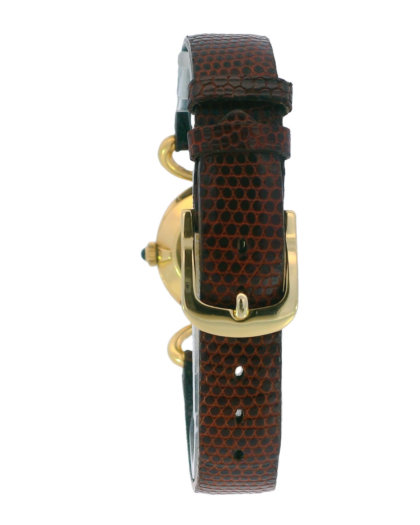 Baume & Mercier 18k Yellow Gold Fluted Case Ladies Watch