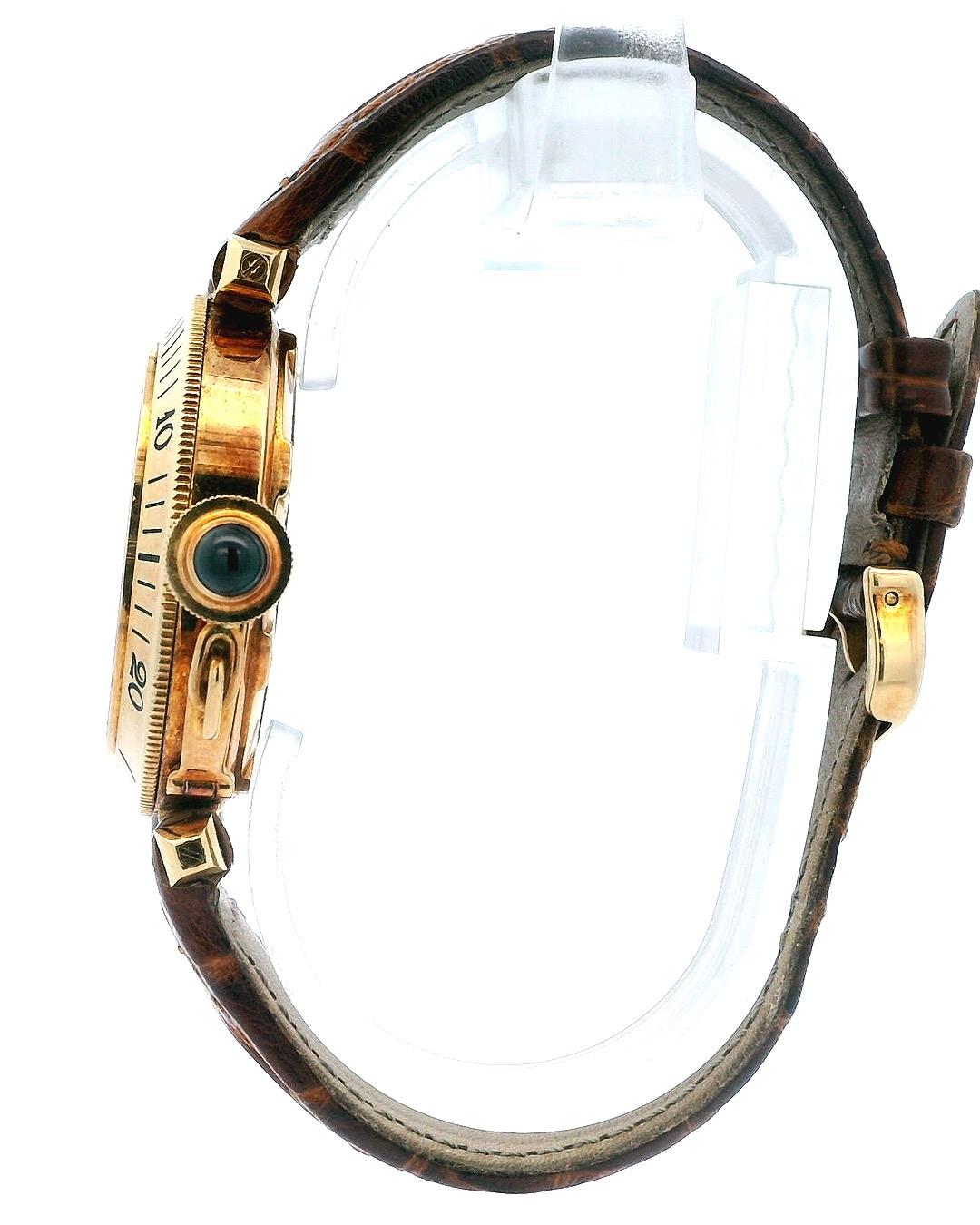 Cartier Pasha W3004856 Automatic 18k Yellow Gold W/Box & Papers