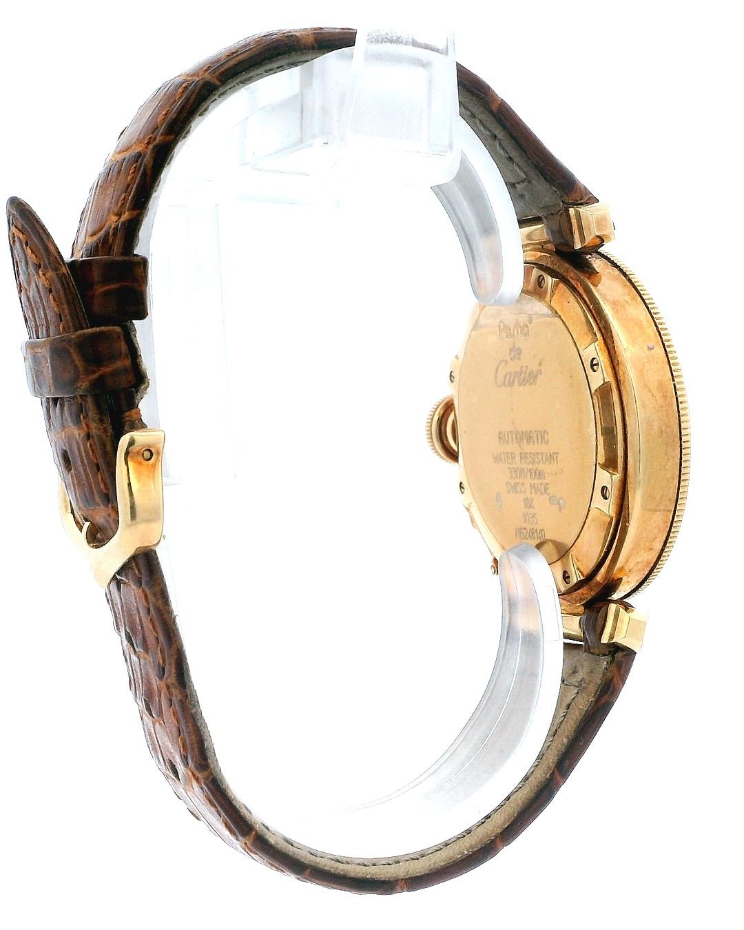 Cartier Pasha W3004856 Automatic 18k Yellow Gold W/Box & Papers