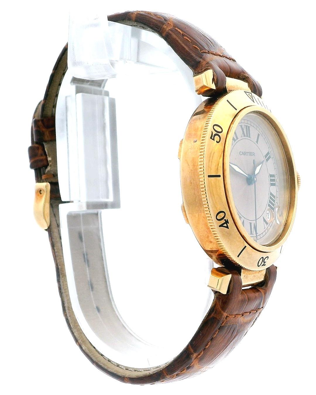 Cartier Pasha W3004856 Automatic 18k Yellow Gold W/Box & Papers
