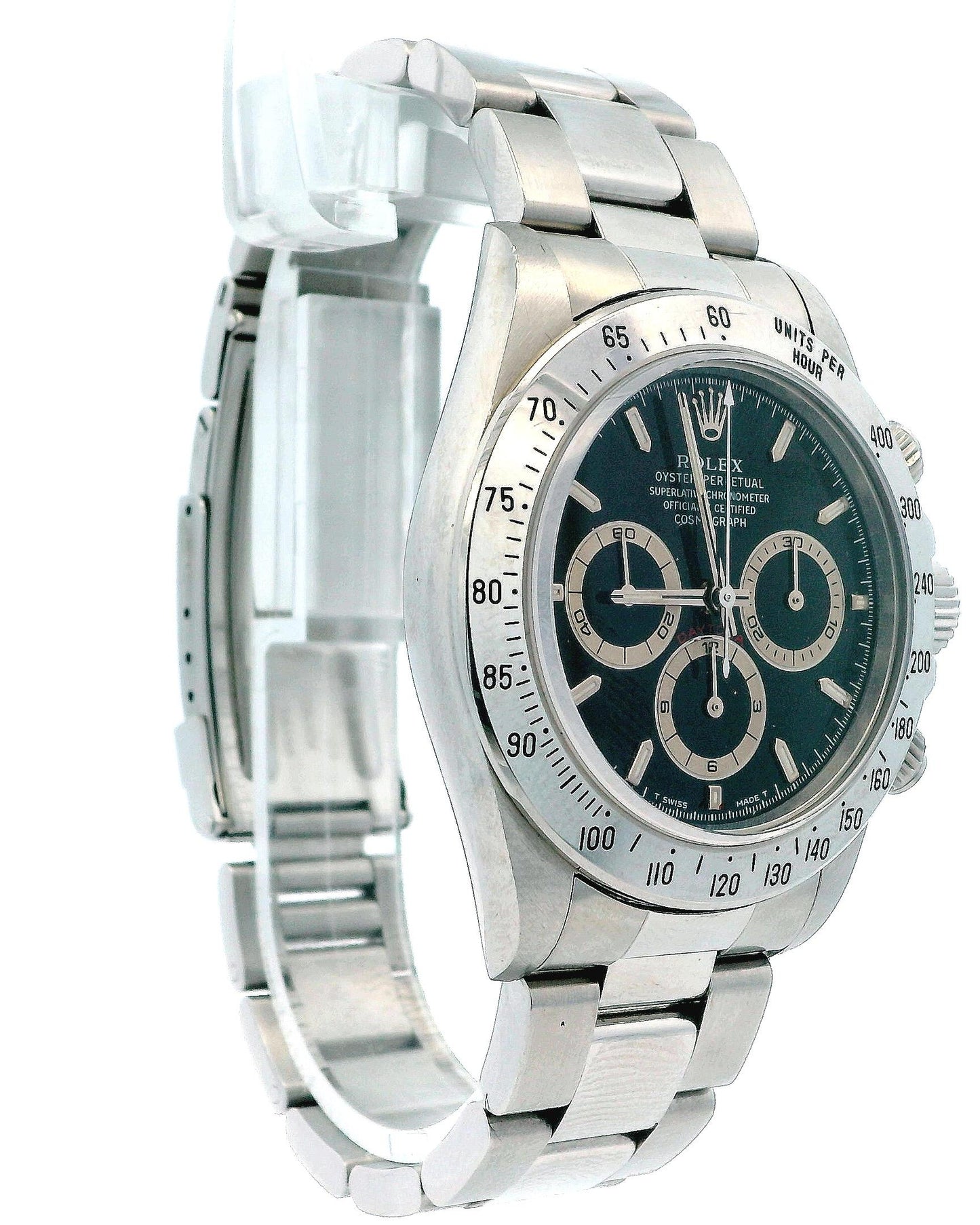 Daytona ZENITH 16520 Patrizzi Black Dial Mens Watch Box & Papers