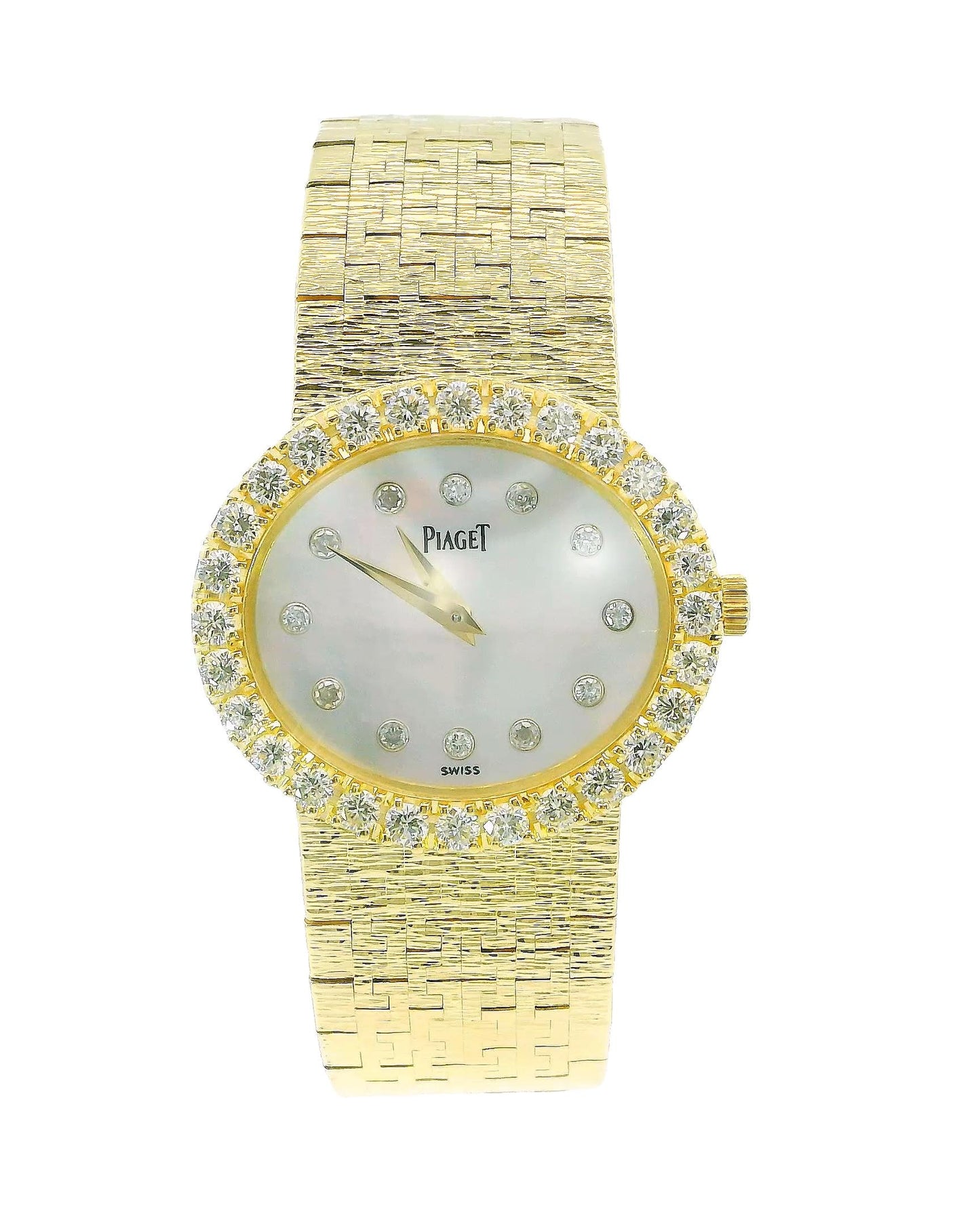 Piaget 15804A6 Factory MOP Diamond Dial & Bezel Mesh Bracelet