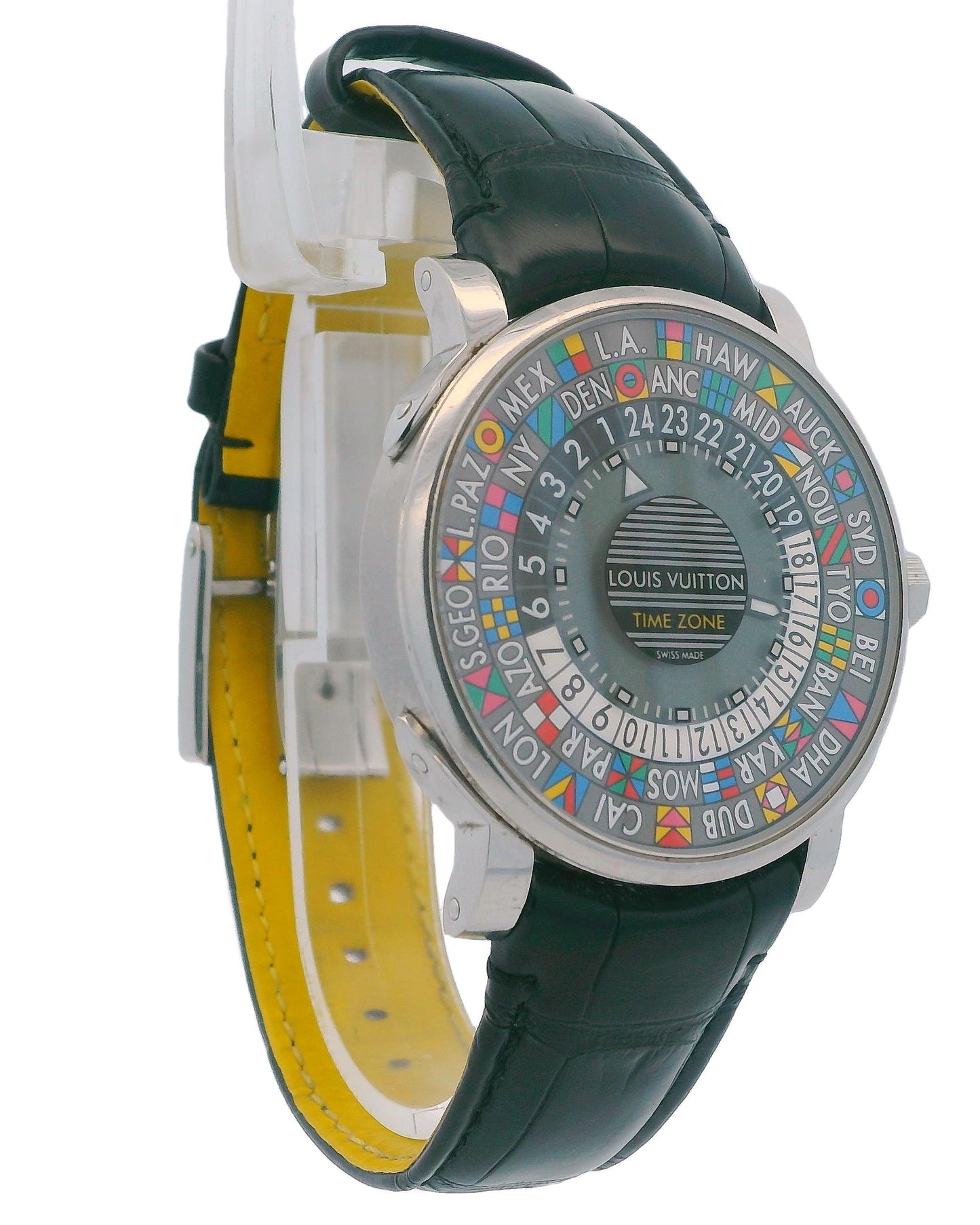 Louis Vuitton Q5D20 Escalar Timezone Steel Watch