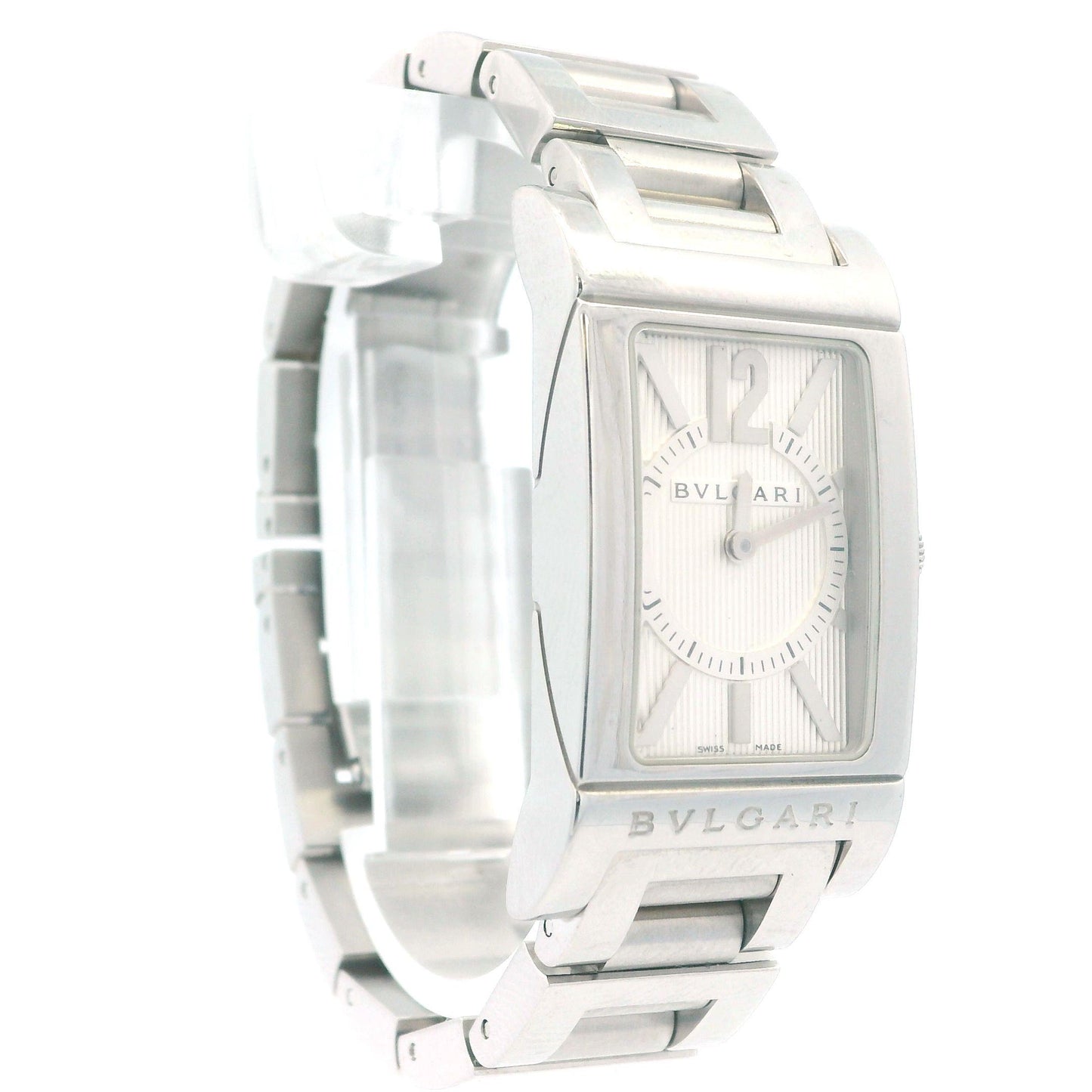 Bvlgari Rettangelo Steel Silver Dial Ladies Watch(Pre-Owned)