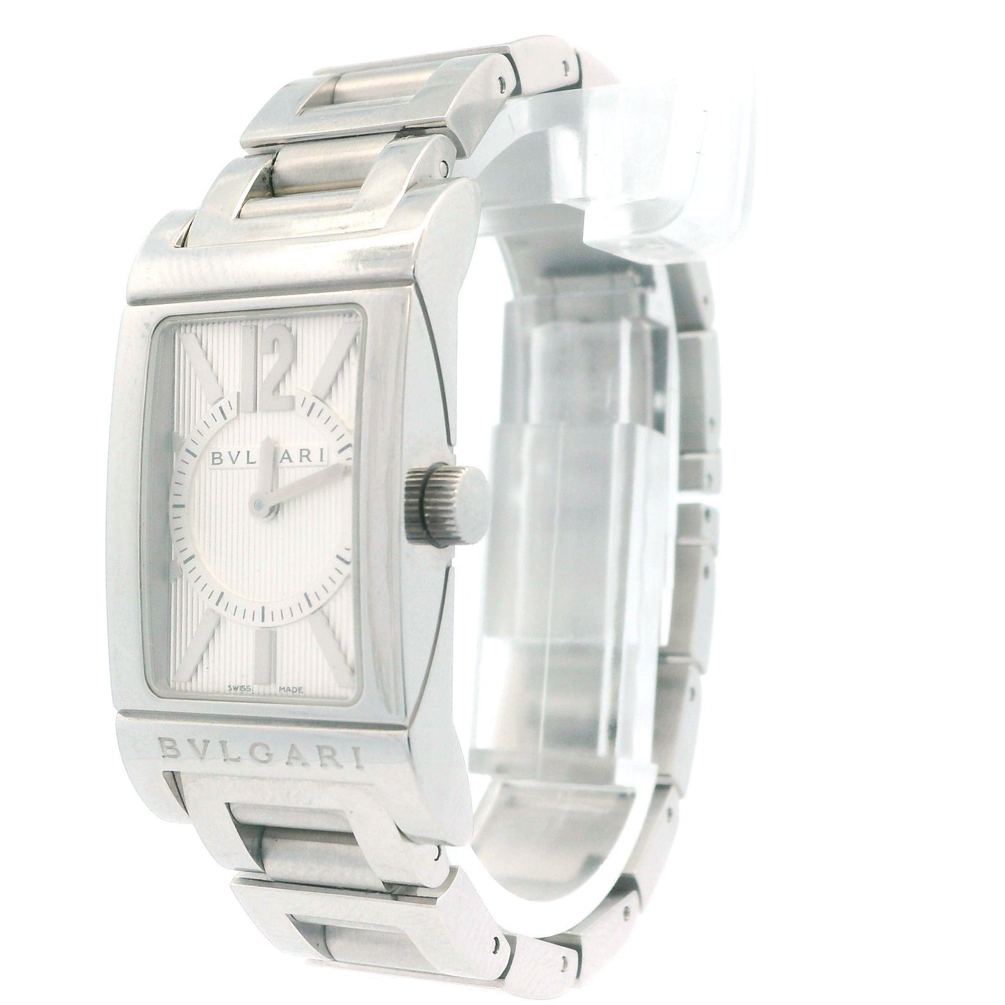 Bvlgari Rettangelo Steel Silver Dial Ladies Watch(Pre-Owned)