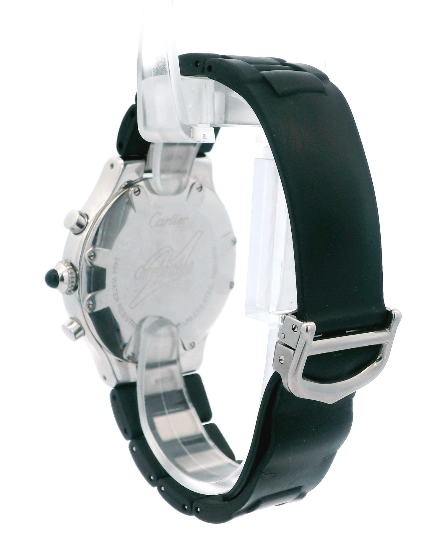 Cartier 21 Chronoscaph Stainless Steel & Rubber Watch