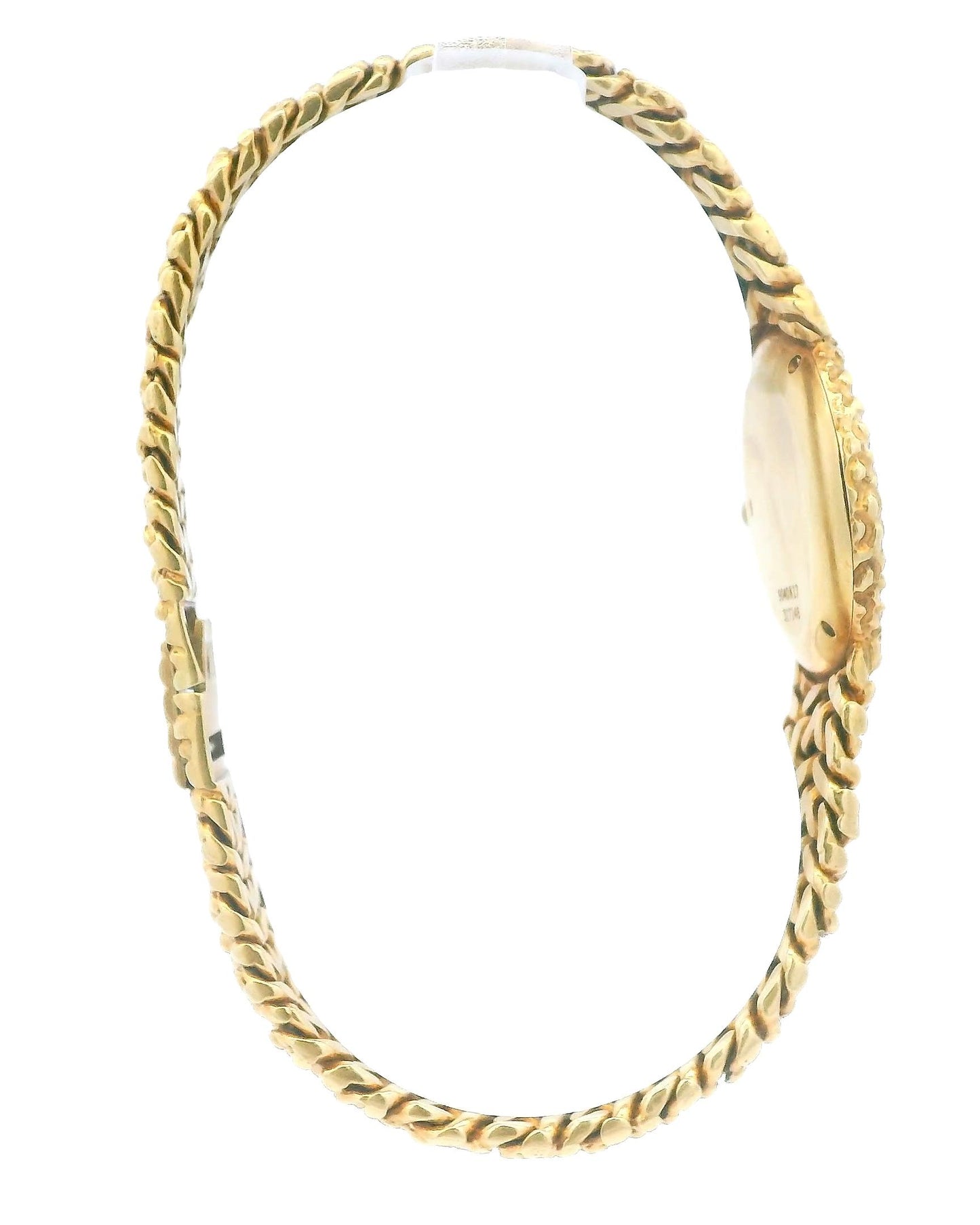 Piaget 9040N17 18K Yellow Gold Blue Dial Nugget Bracelet Ladies Watch