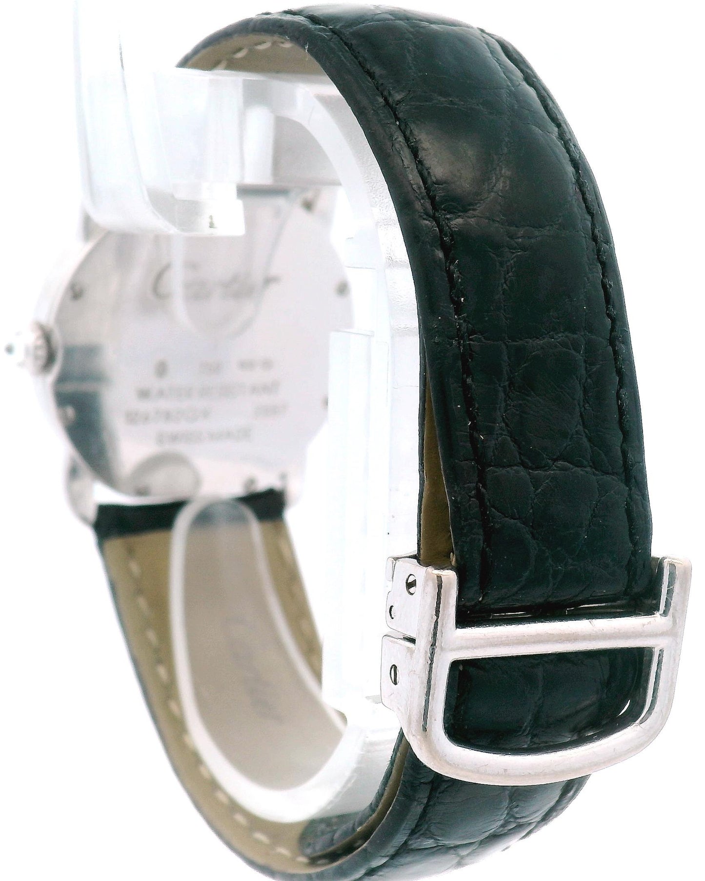 Ronde Louis Cartier 18K White Gold & Diamond Bezel W/ Service Papers(Pre-Owned)
