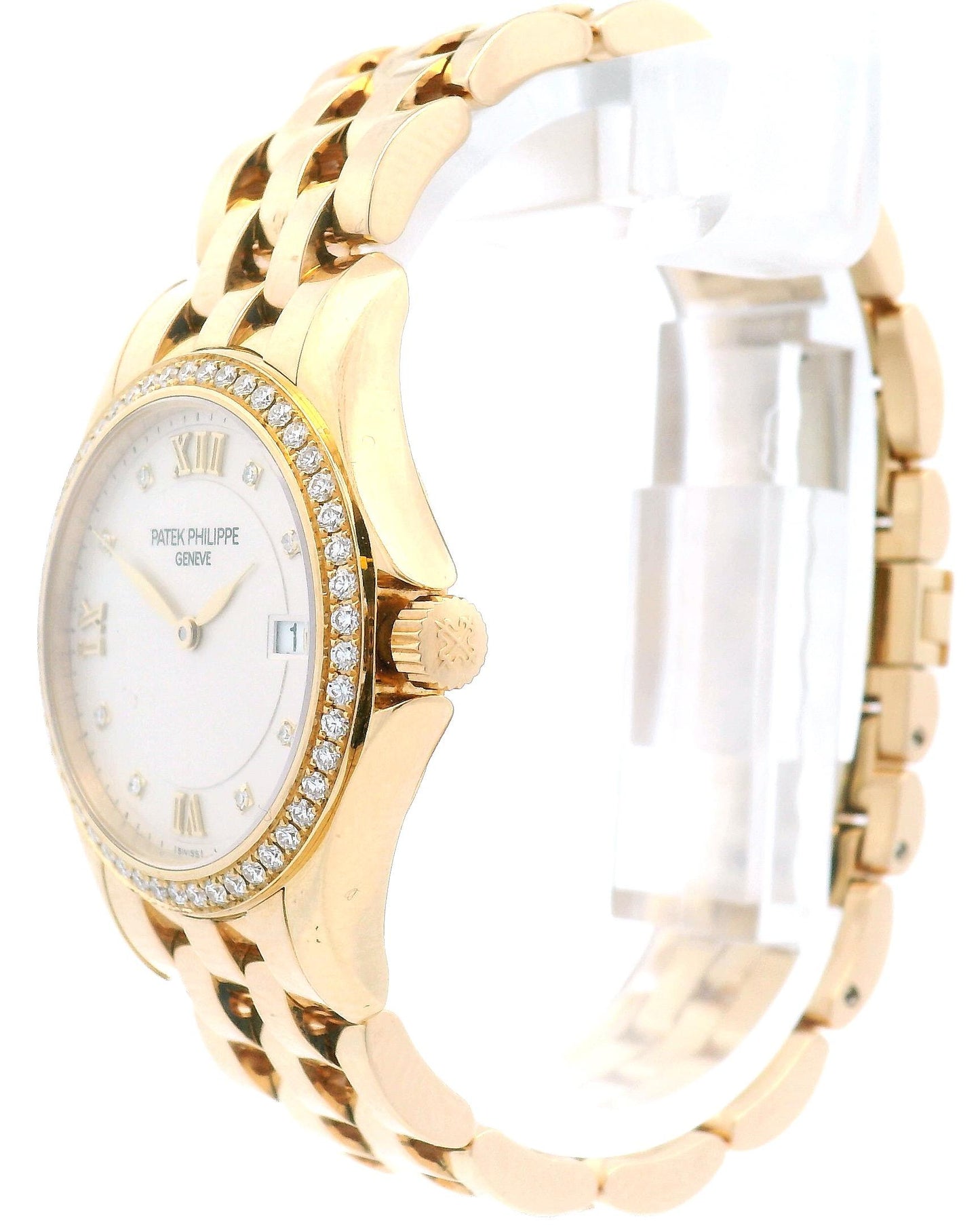 Patek Philippe Calatrava 18k Yellow Gold Diamond Ladies Watch 4906-101J