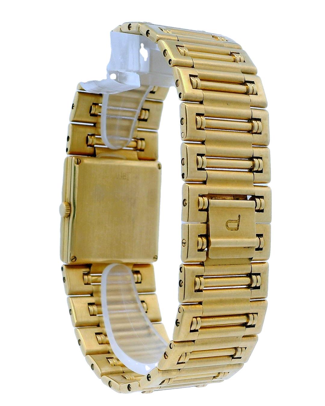 Piaget Dancer 80327K81 18K Gold Onyx Diamond Dial Quartz Watch