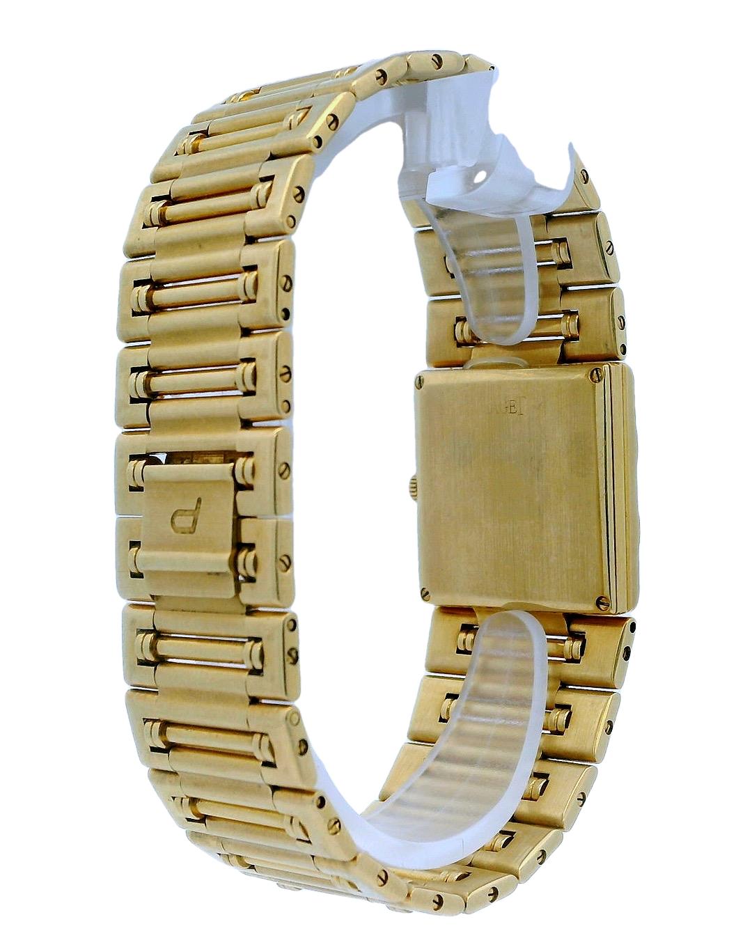 Piaget Dancer 80327K81 18K Gold Onyx Diamond Dial Quartz Watch