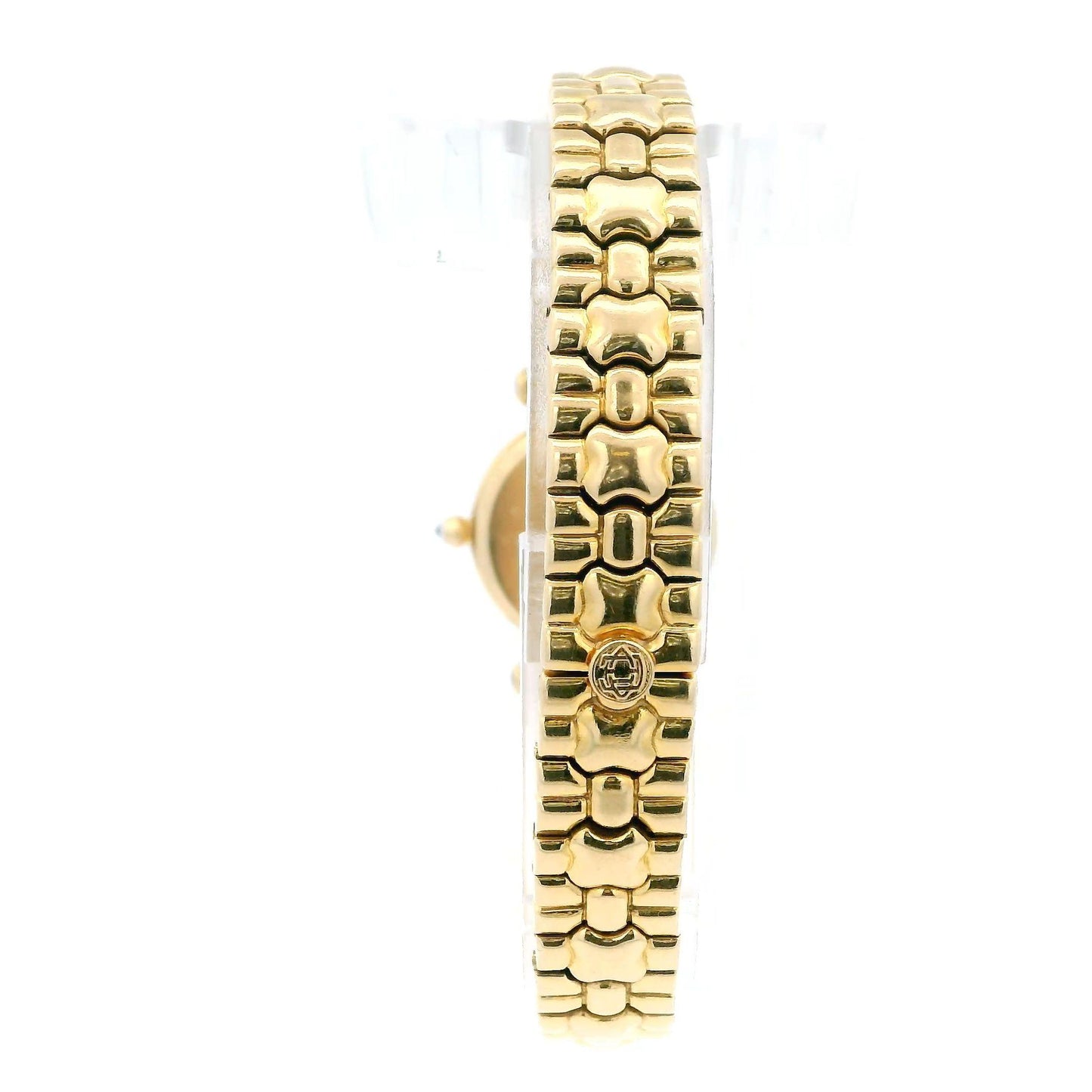 Van Cleef & Arpels Classique Quartz Watch Yellow Gold with Diamond Bezel