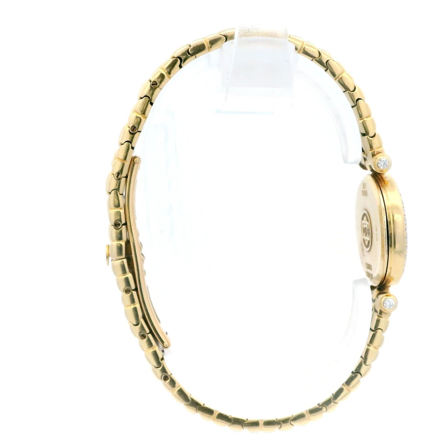Van Cleef & Arpels Classique Quartz Watch Yellow Gold with Diamond Bezel