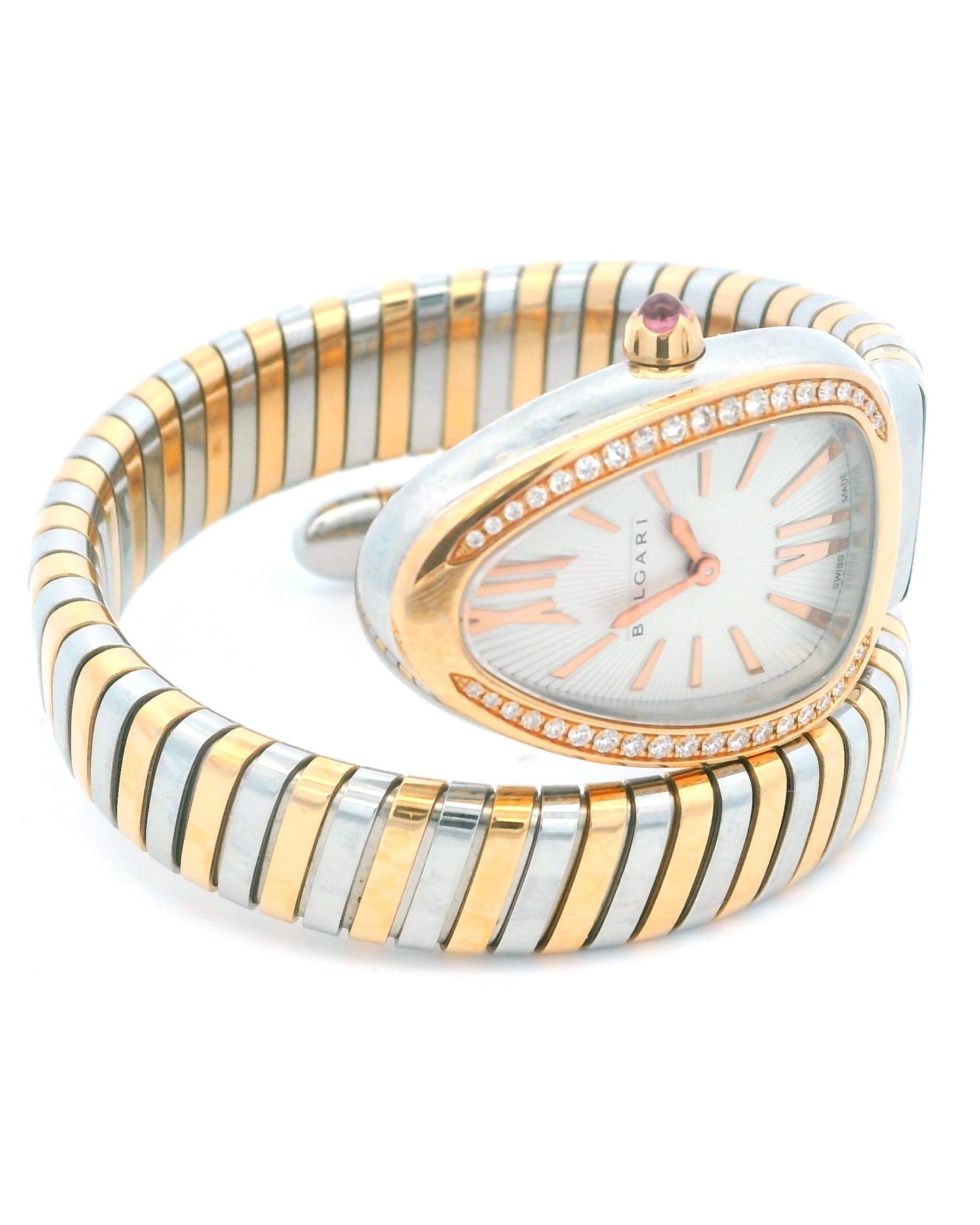 Bvlgari Serpenti SP35SPG Tubogas Rose Gold & Steel Ladies Watch