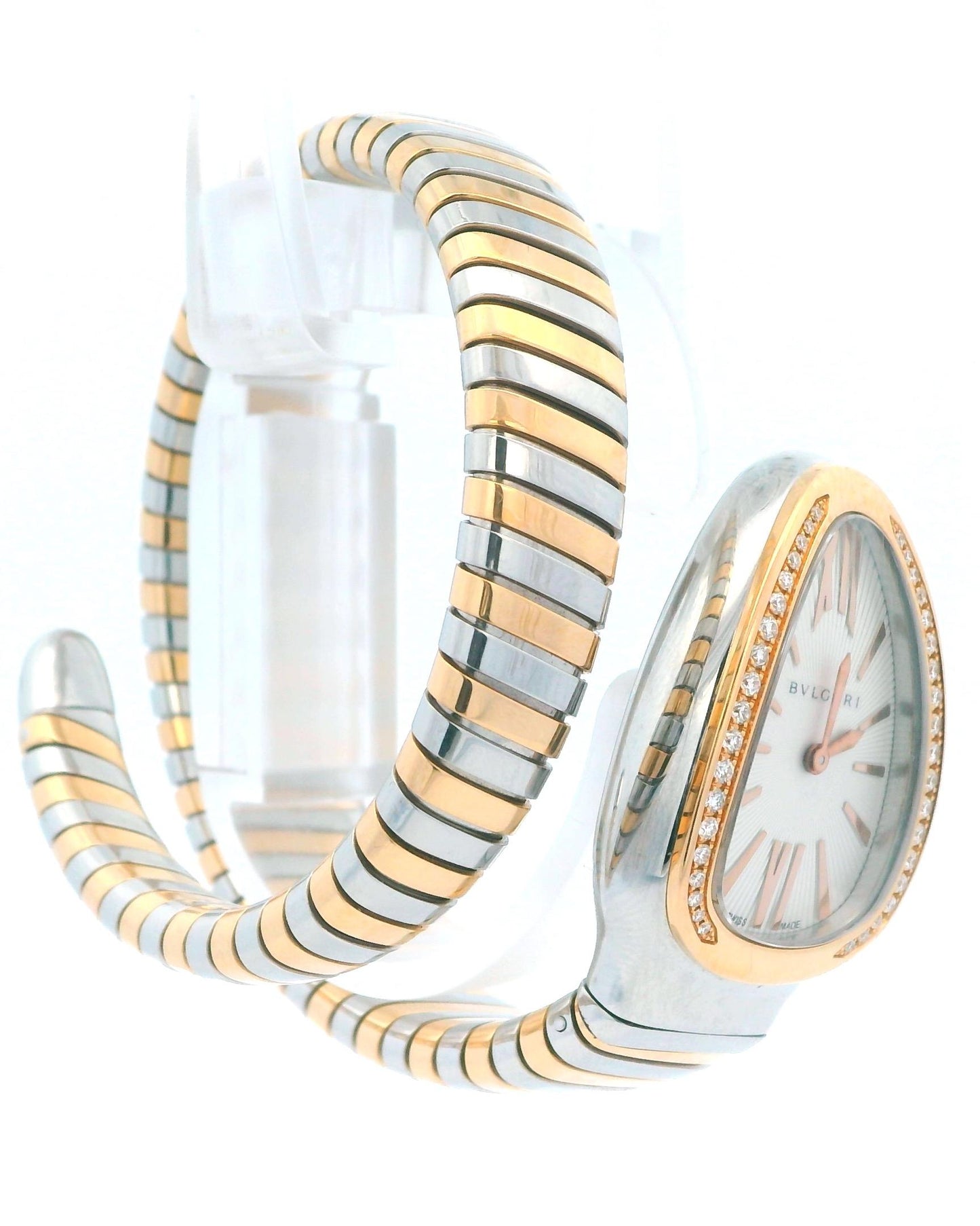 Bvlgari Serpenti SP35SPG Tubogas Rose Gold & Steel Ladies Watch