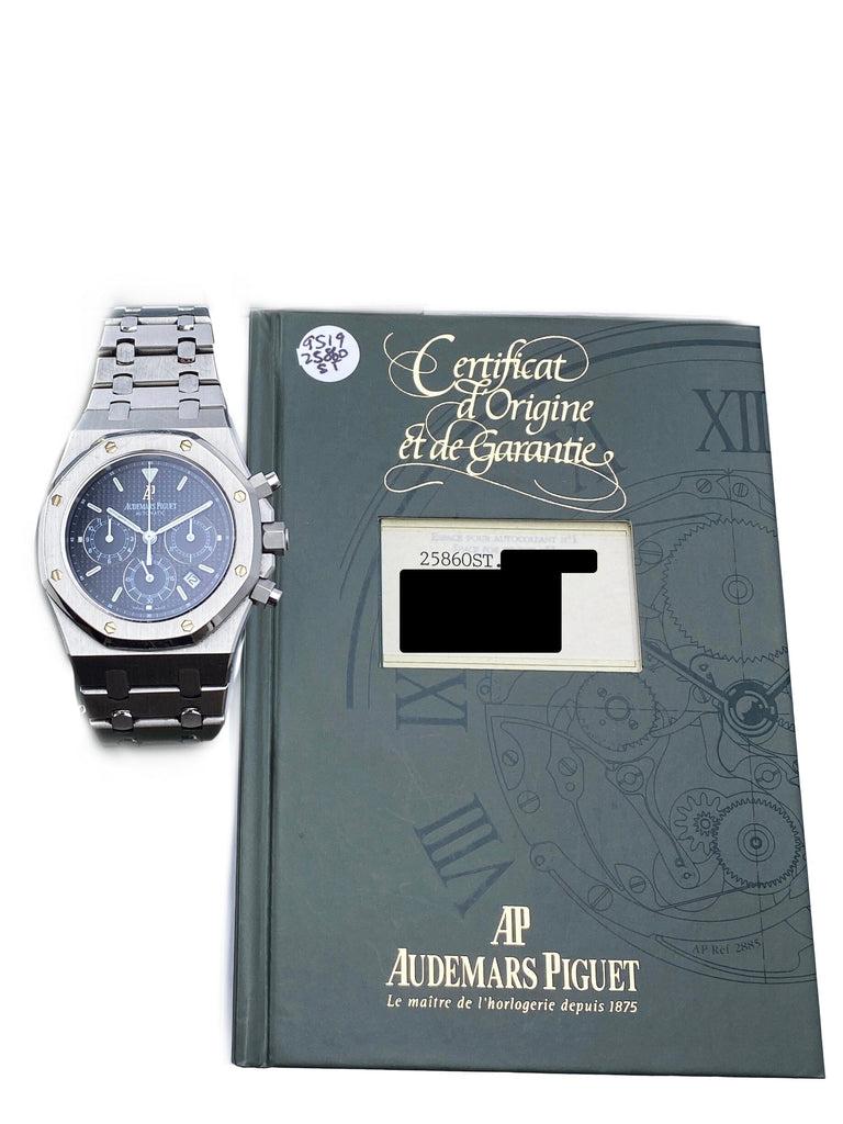 Audemars Piguet Royal Oak 25860ST Blue Dial Box & Papers