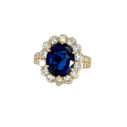 Van Cleef & Arpels Burma Sapphire 6.23 Ct Ring W/Certificates