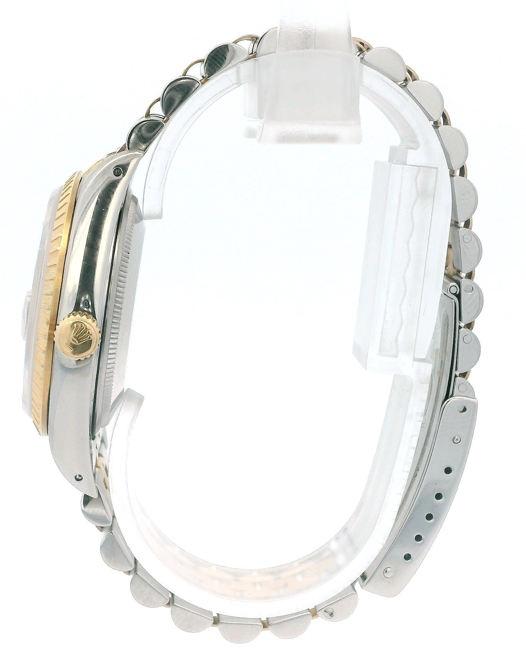 Rolex Date 15223 18K Yellow Gold & Stainless Steel Jubilee Bracelet Watch.