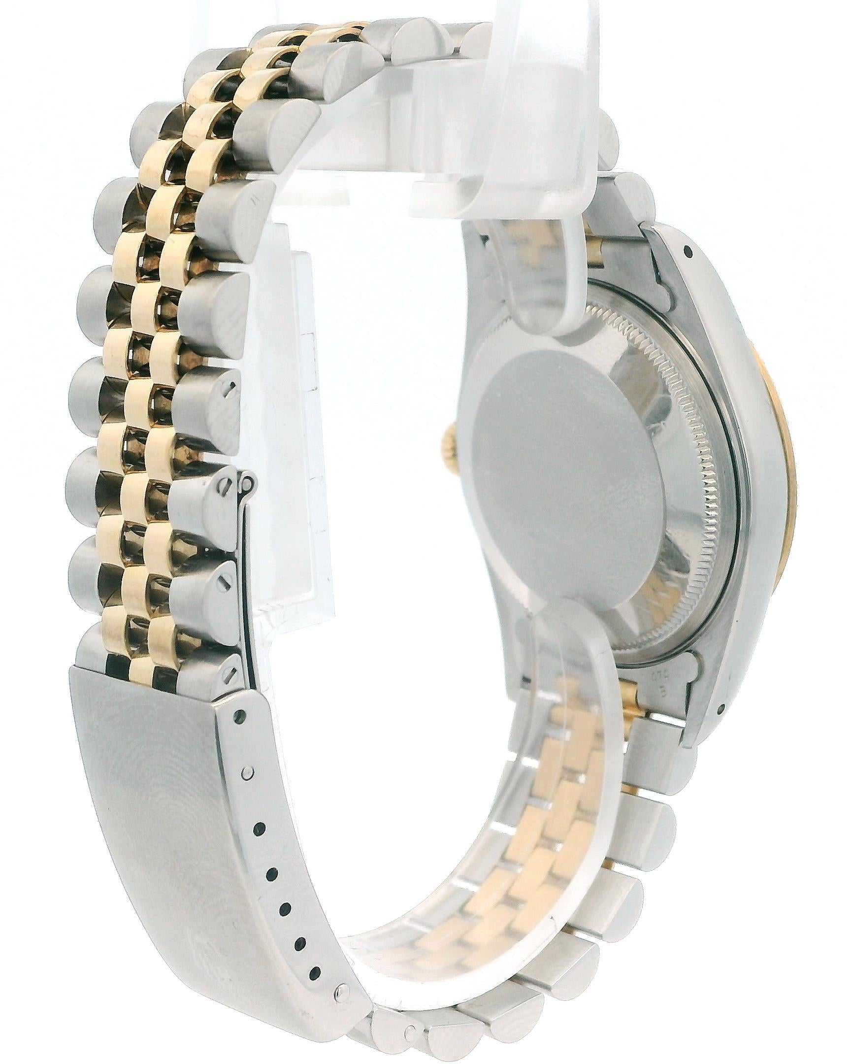 Rolex Date 15223 18K Yellow Gold & Stainless Steel Jubilee Bracelet Watch.