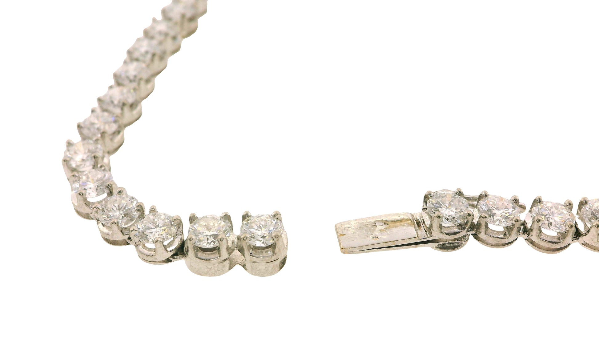 12.73-Carat Pear-Cut Sapphire Necklace with Diamonds in 14K White Gold
