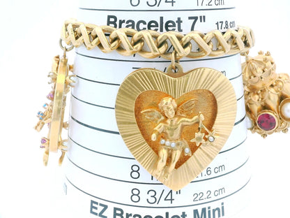 14K Tiffany & Co With 18K Correct-Period Charms Midcentury Bracelet