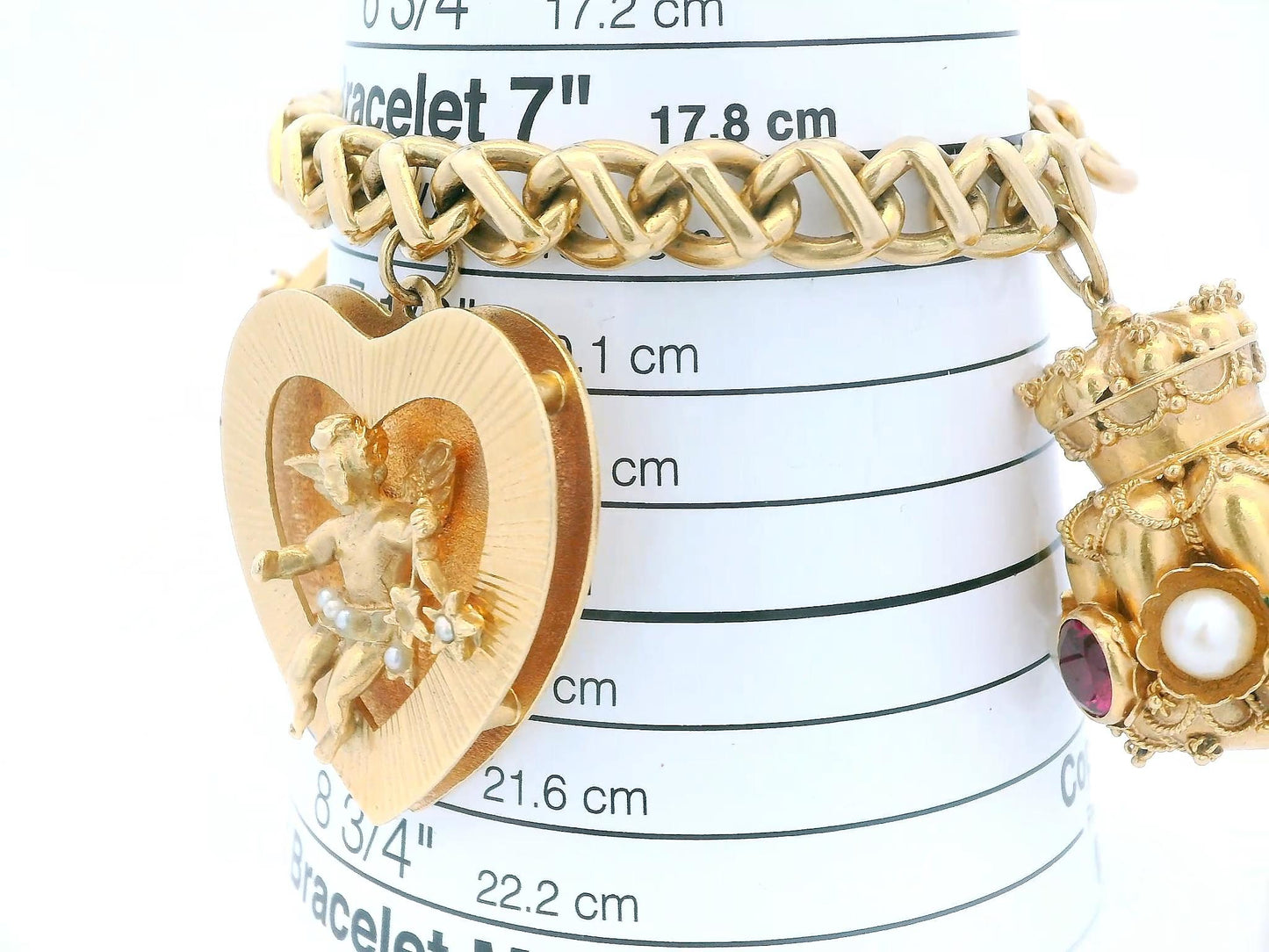 14K Tiffany & Co With 18K Correct-Period Charms Midcentury Bracelet