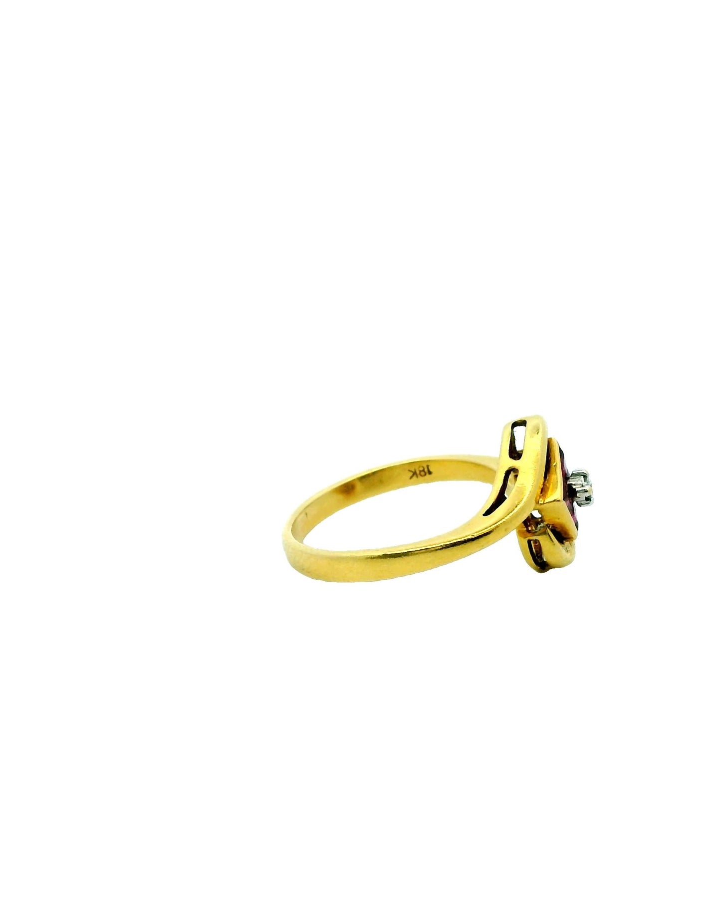 Ruby & Diamond 18K Yellow Gold Ring
