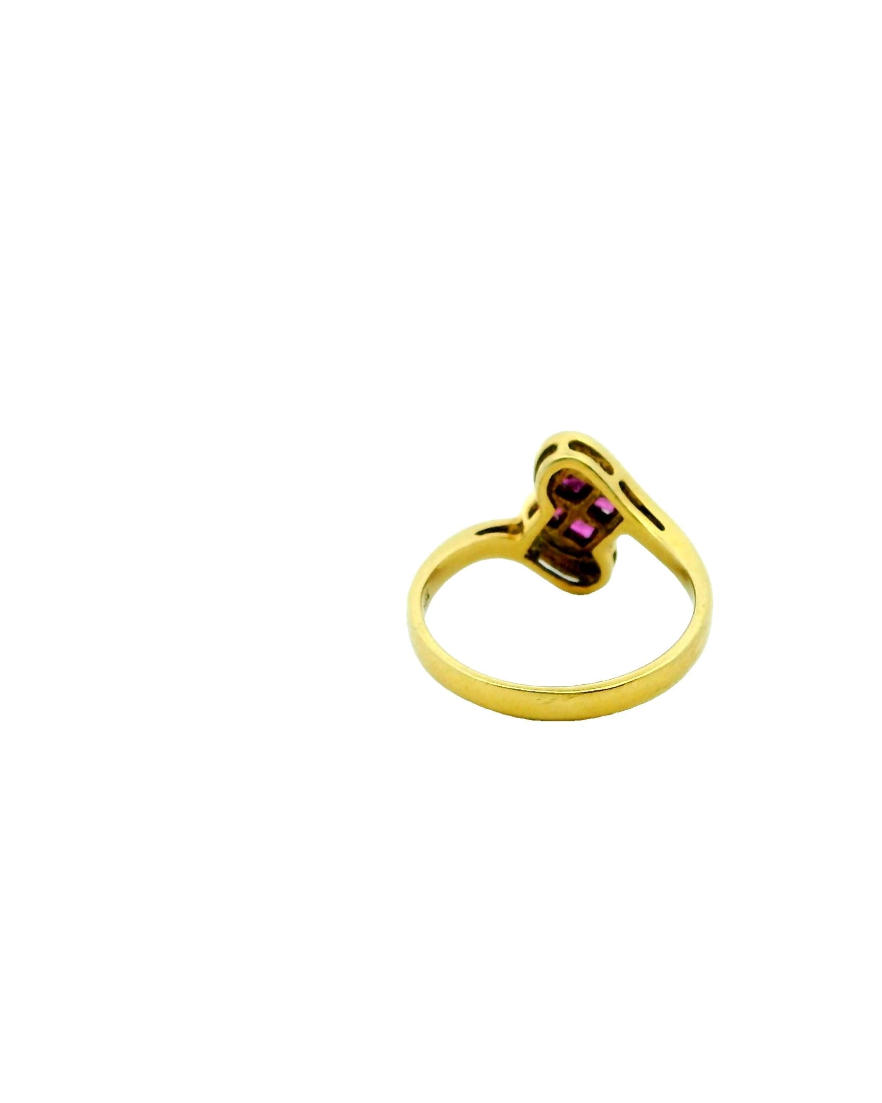 Ruby & Diamond 18K Yellow Gold Ring