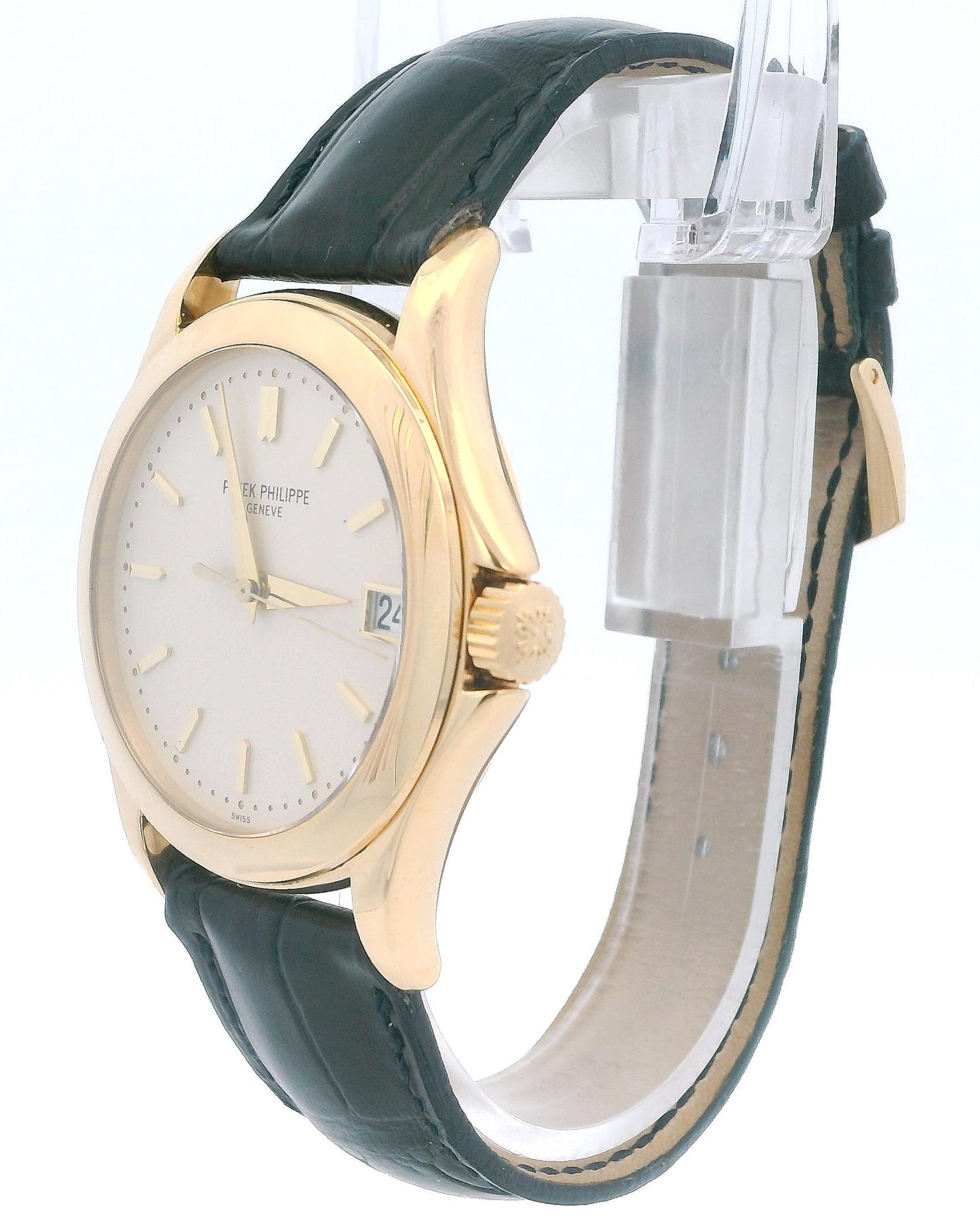 Patek Philippe 5107J Calatrava 18K Yellow Gold Ivory Dial Mens Watch