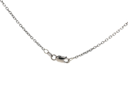 14K White Gold Heart Shape Pavé Necklace Pendant