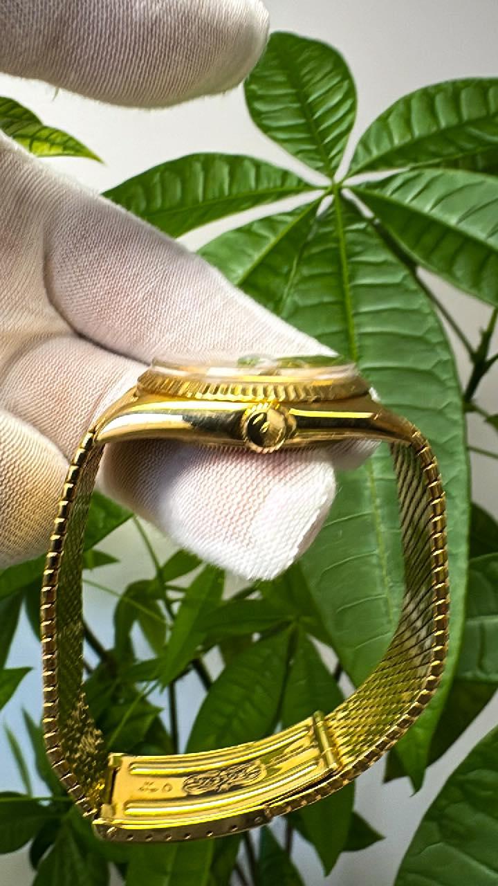 Rolex Daydate 1803 Gilt Wideboy Matching Hands Milanese Bracelet Watch