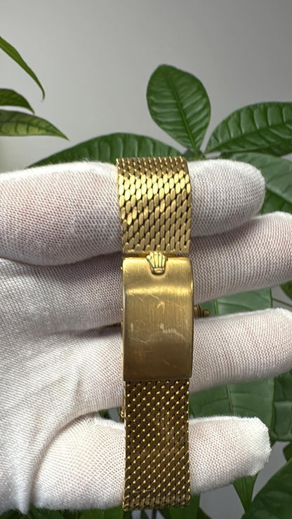 Rolex Daydate 1803 Gilt Wideboy Matching Hands Milanese Bracelet Watch