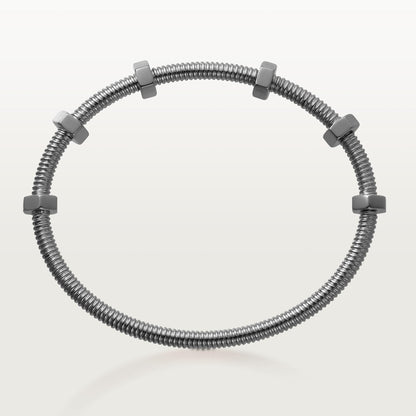 Écrou de Cartier CRB6064419 Size '19' 18K White Gold Bracelet