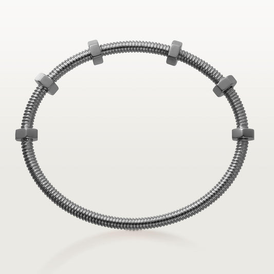 Écrou de Cartier CRB6064419 Size '19' 18K White Gold Bracelet