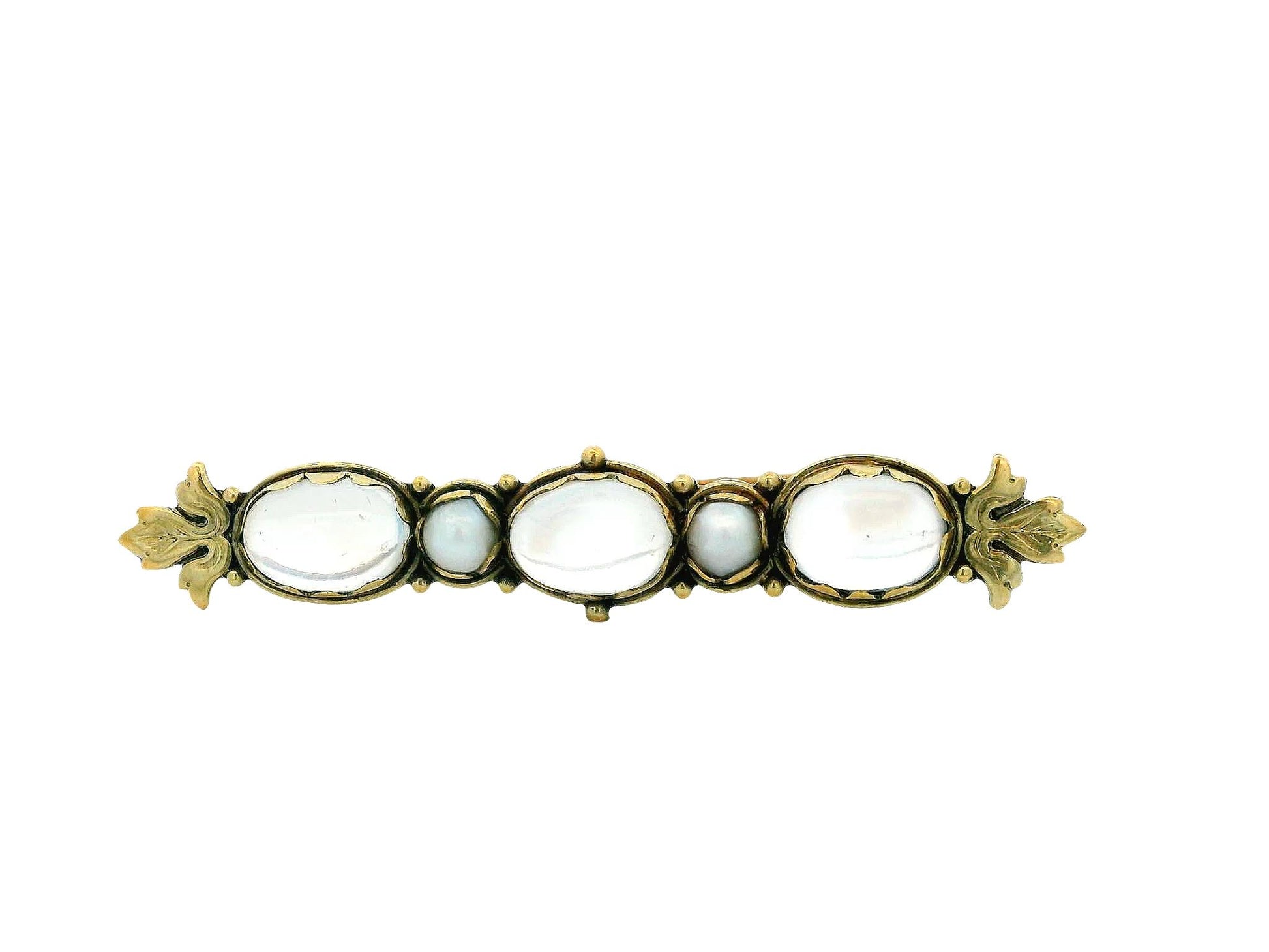 Margaret Rogers Arts & Crafts Movement Brooch Moonstones & Pearls