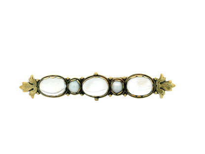 Margaret Rogers Arts & Crafts Movement Brooch Moonstones & Pearls
