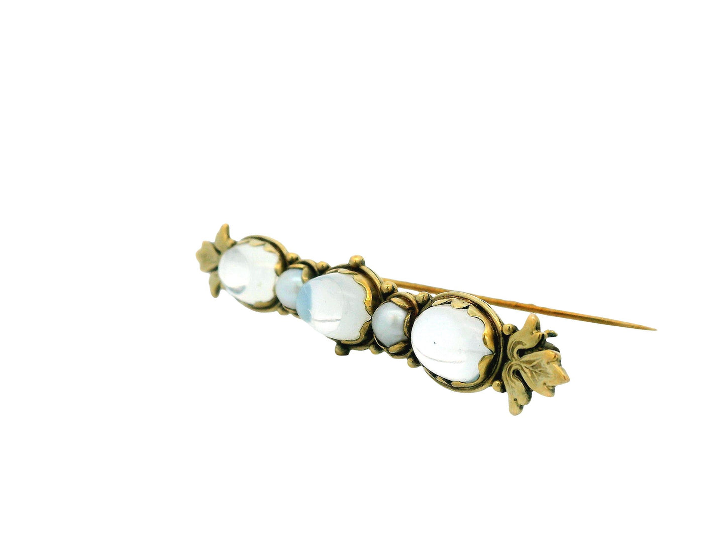 Margaret Rogers Arts & Crafts Movement Brooch Moonstones & Pearls