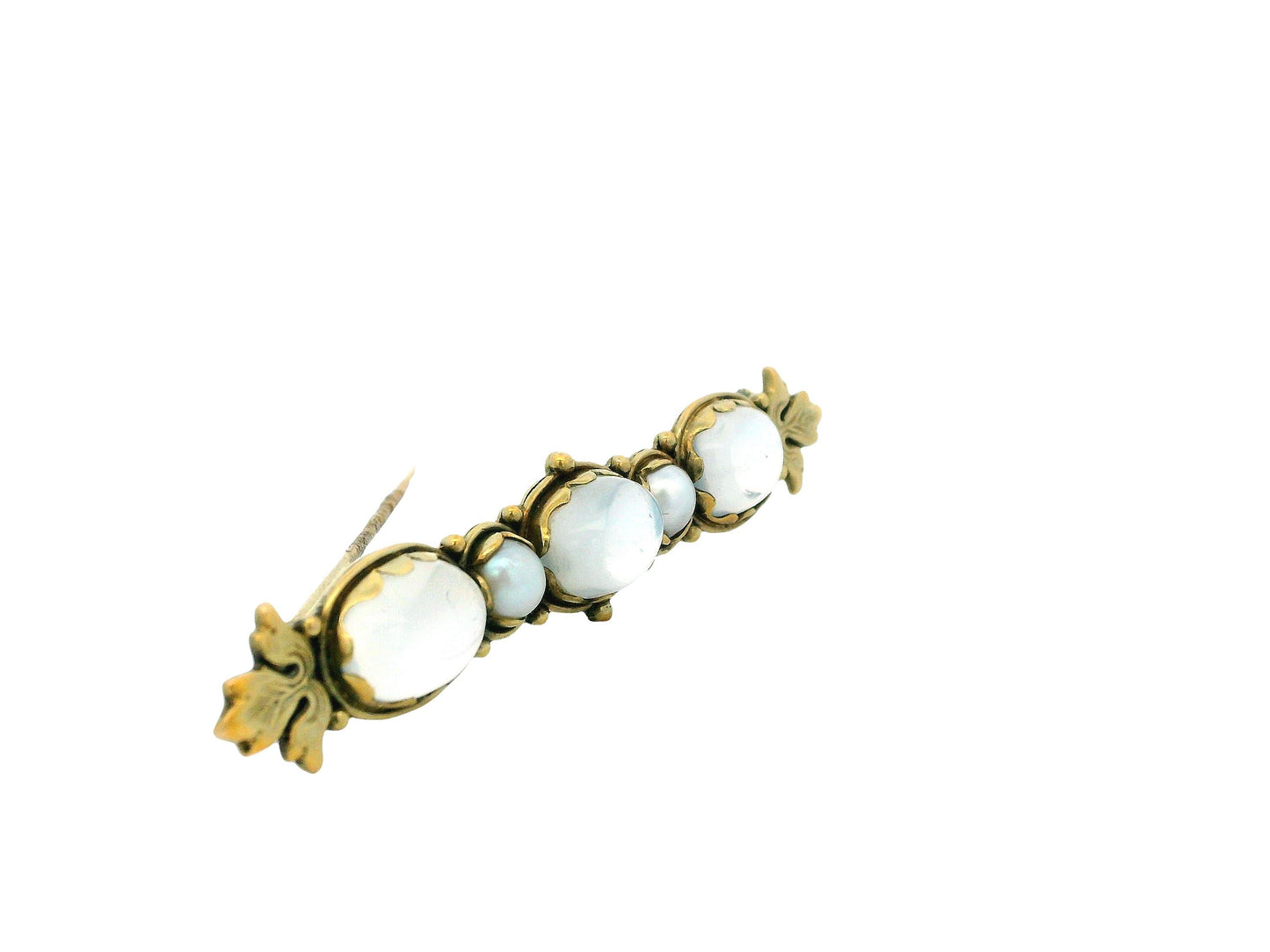 Margaret Rogers Arts & Crafts Movement Brooch Moonstones & Pearls
