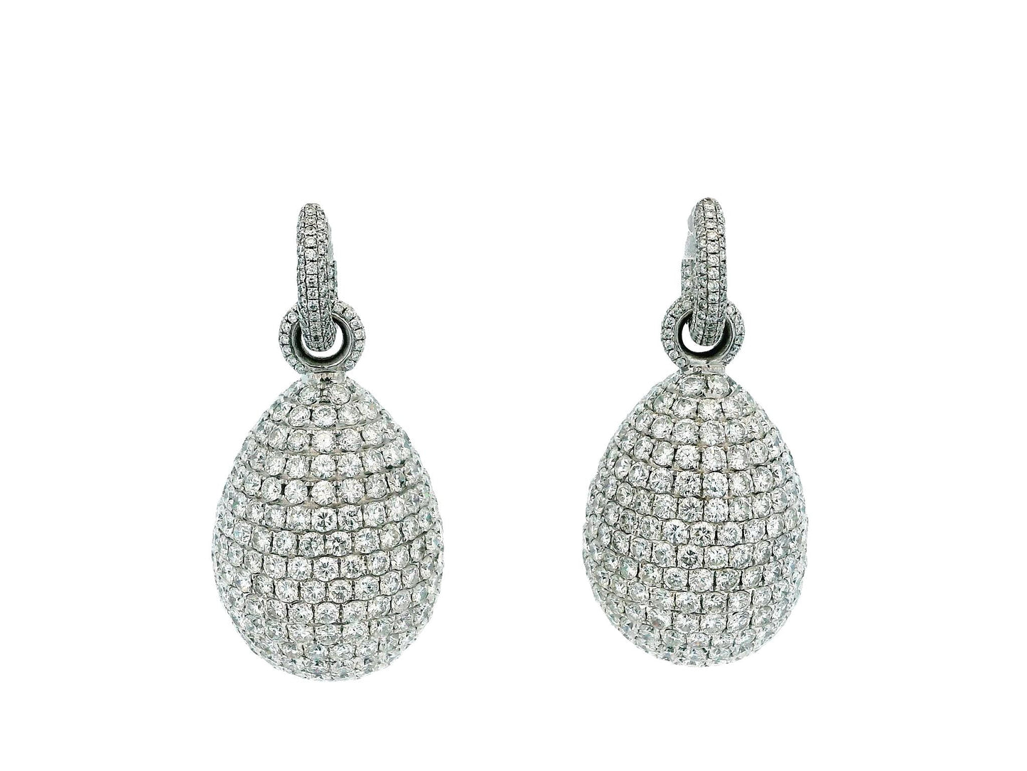 18k White Gold Diamond Drop Earrings